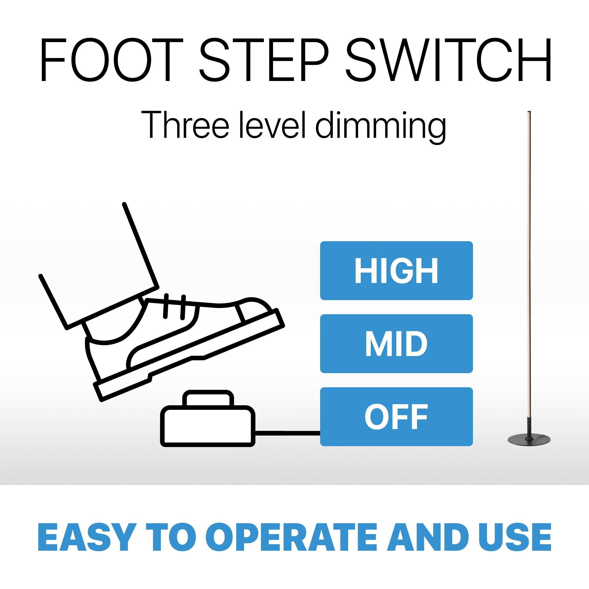 JONATHAN Y JYL7007C Iris 59.5" LED Integrated Floor Lamp, Modern, Contemporary for living room, dinning room, bedroom, office, Black