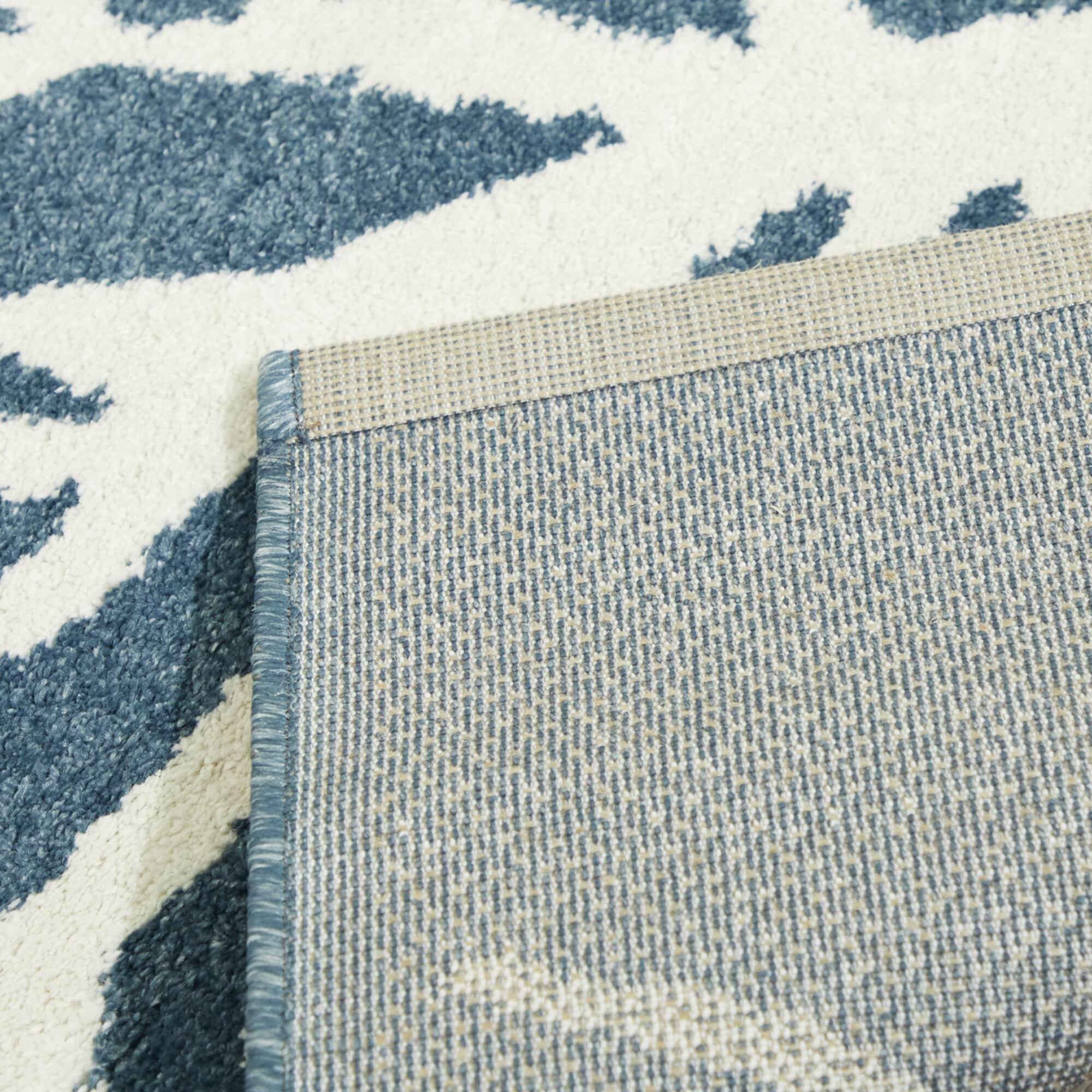 Boca White/Blue Area Rug