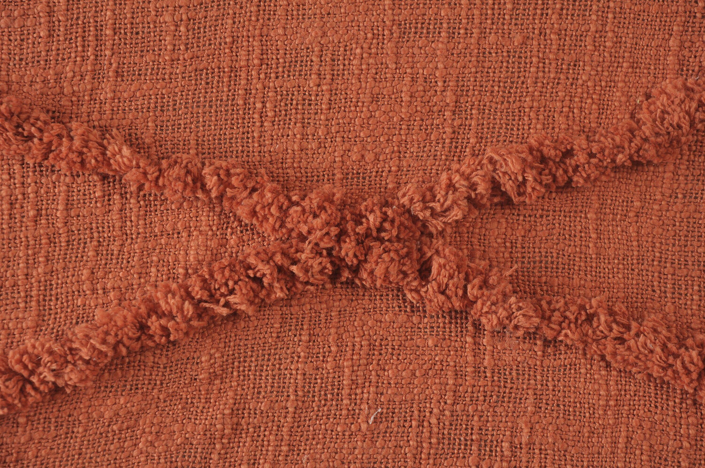 Evette Rios Sierra Handmade Woven Solid Color Fringed 100% Cotton Throw Blanket
