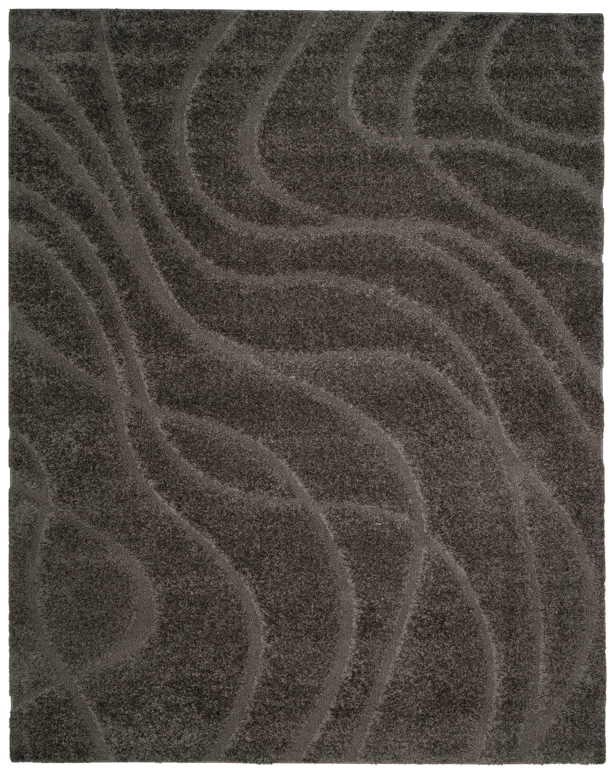 Florida Shag SG471 Power Loomed Indoor Area Rug - Grey/Grey - 8'x10' - Safavieh.