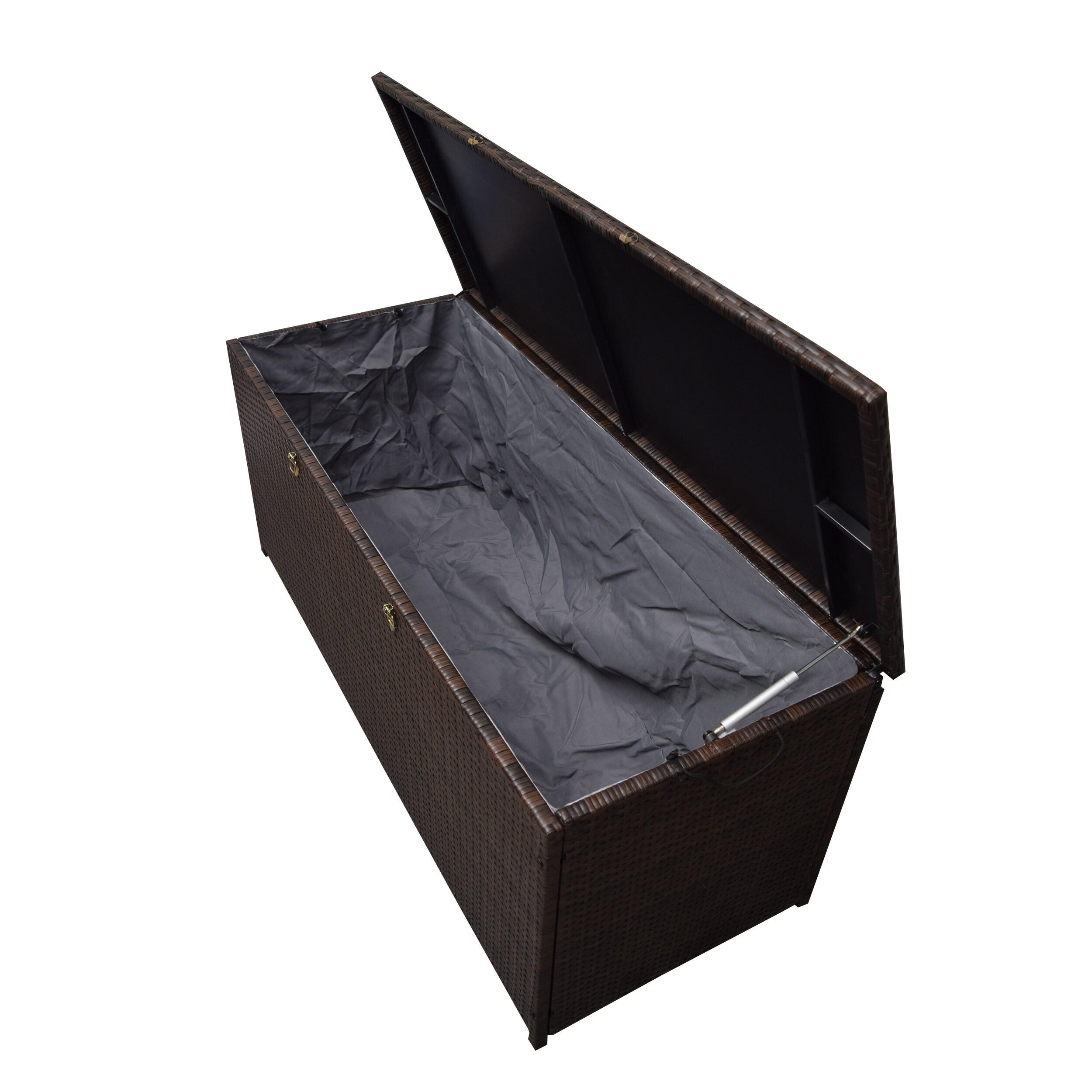Oakland Living Oakland Living 53'' W 113 Gallons Water Resistant Wicker Deck Box
