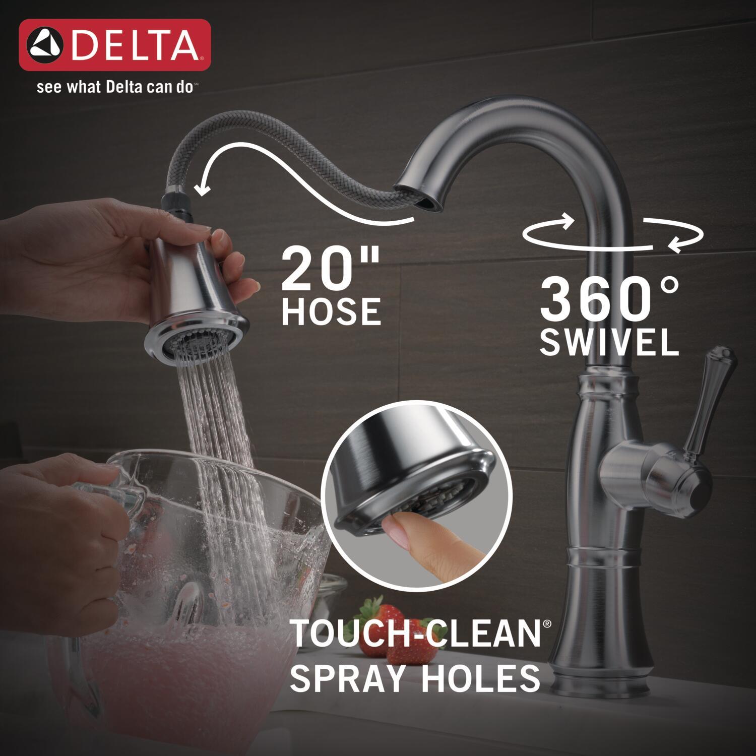 Cassidy Pull Down Sprayer Kitchen Sink Faucet, Single Handle Kitchen Faucet