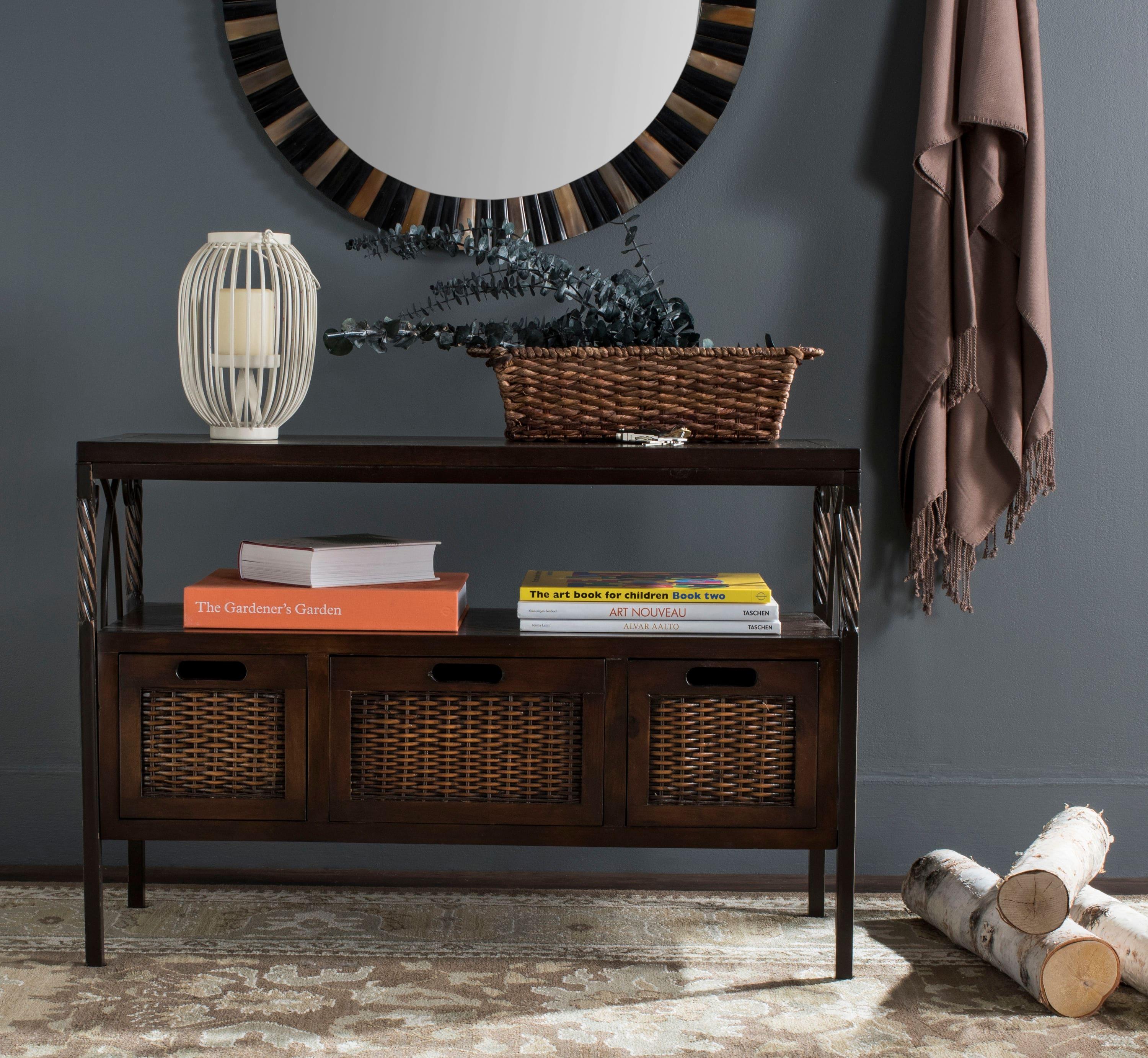 Joshua Media Console - AMH6532A - Brown - Safavieh Couture
