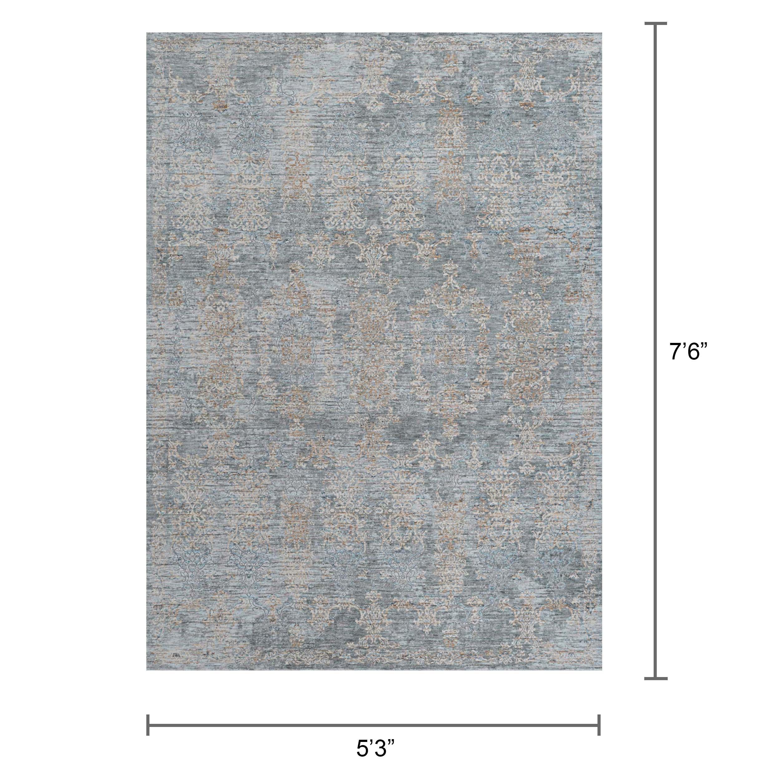 Couristan Couture Renaissance Area Rug, 5'3" x 7'6", Pewter-Mode Beige