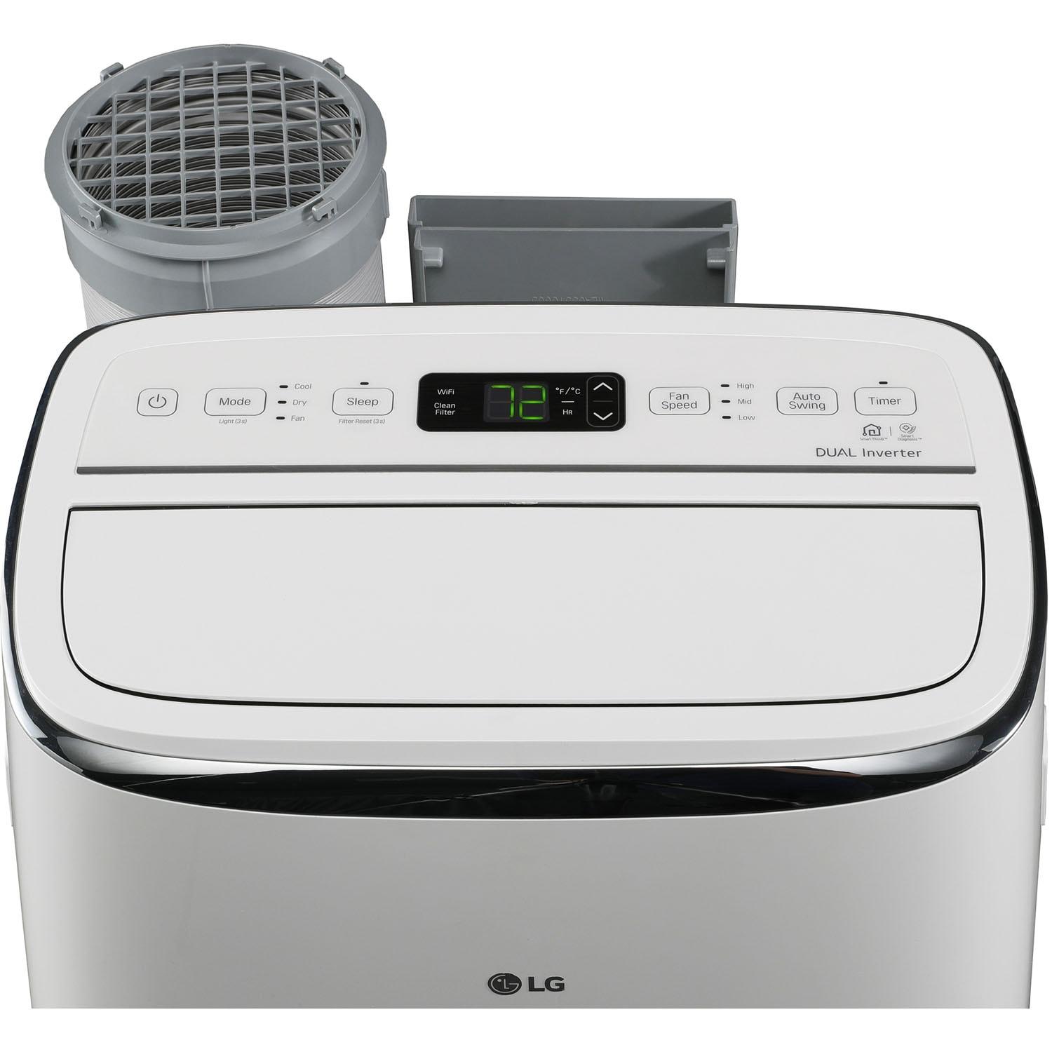 115V Dual Inverter Portable Air Conditioner with Wi-Fi Control in White for Rooms up to 450 Sq. Ft.