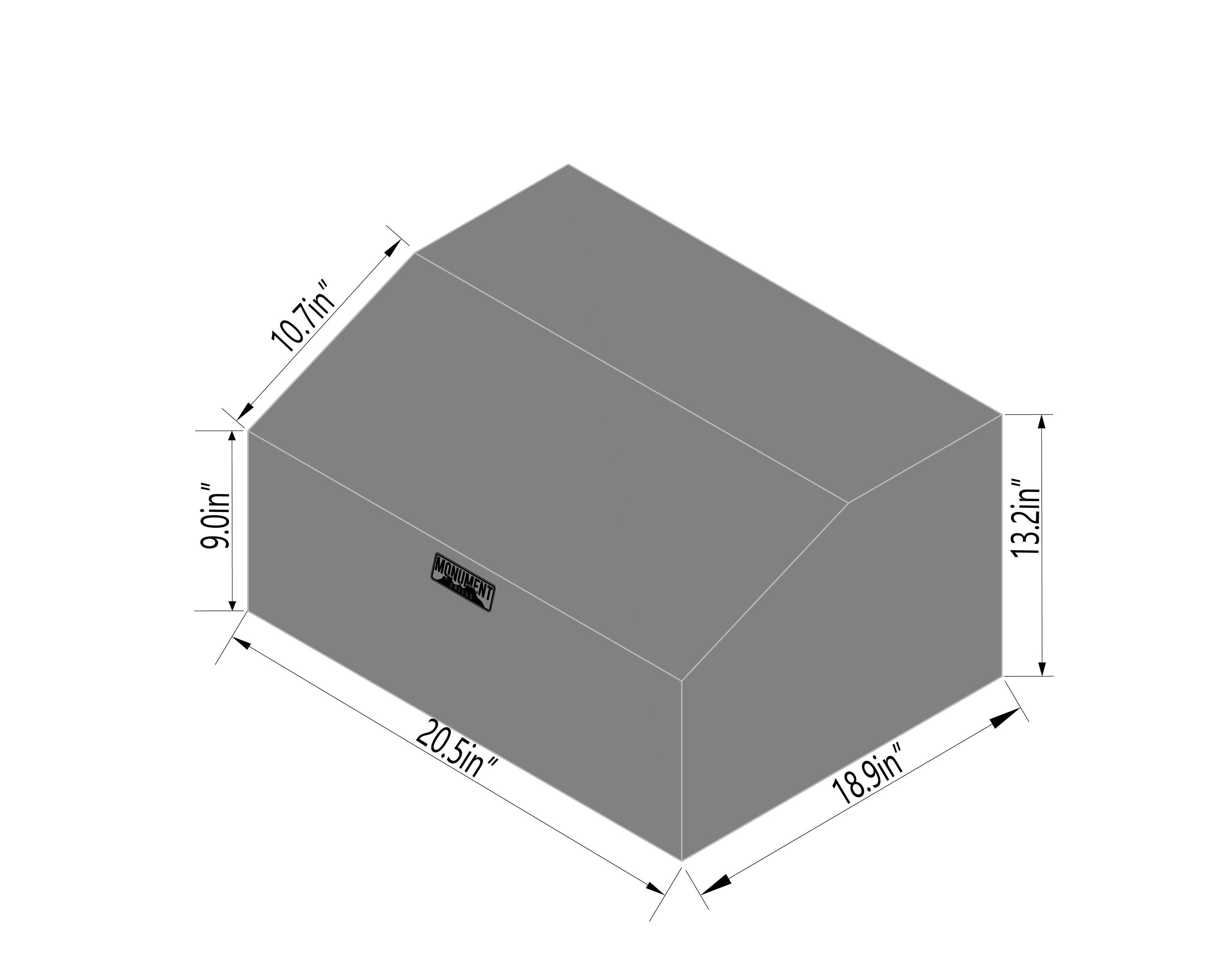 Monument Grills Monument Waterproof Heavy Duty Gas BBQ 2B Table Top Grill Cover for 13742 and G22