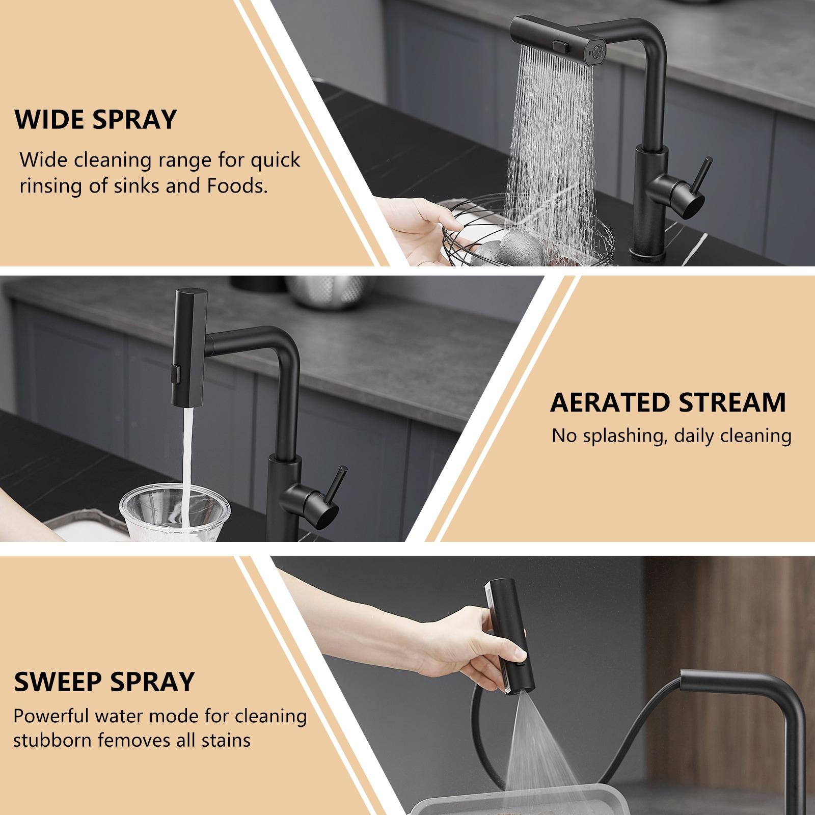 Mondawe Pull Down Kitchen Faucet