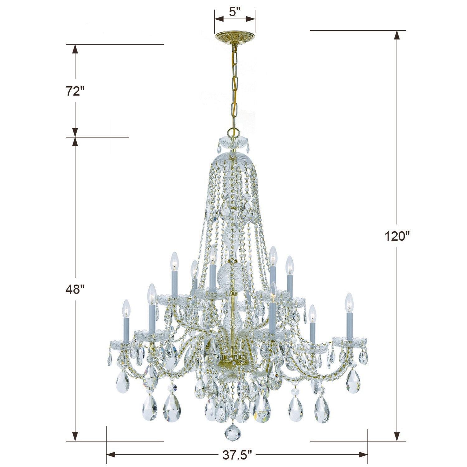 Crystorama Lighting - 12 Light Chandelier - Chandelier - Crystal - Six Light
