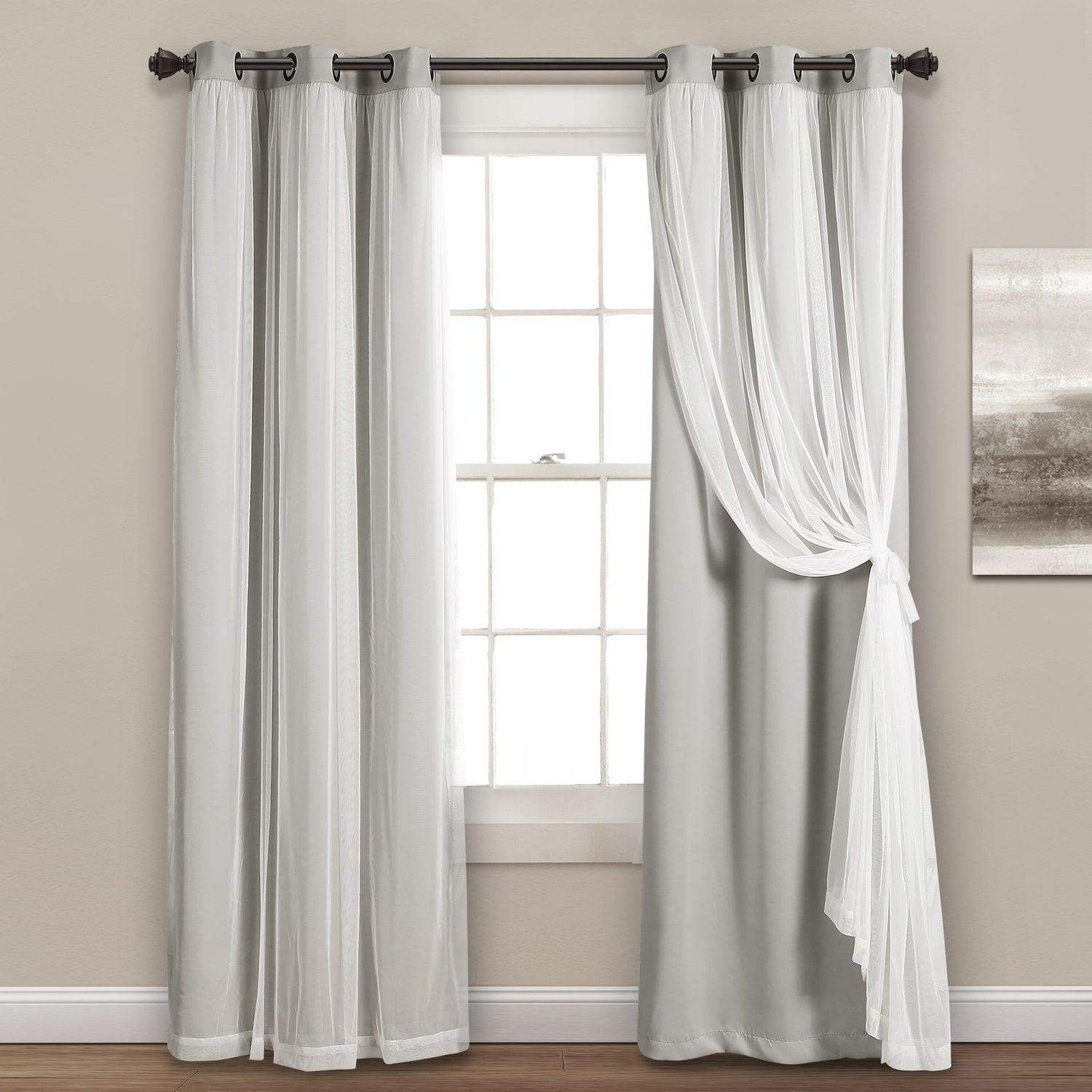 Lush Decor Polyester Blackout Curtain Pair (Set of 2)