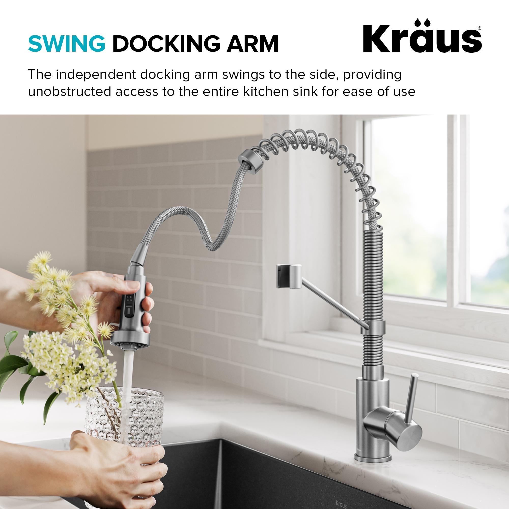 KRAUS Bolden Commercial Style 2-Function Single Handle Pull Down Kitchen Faucet