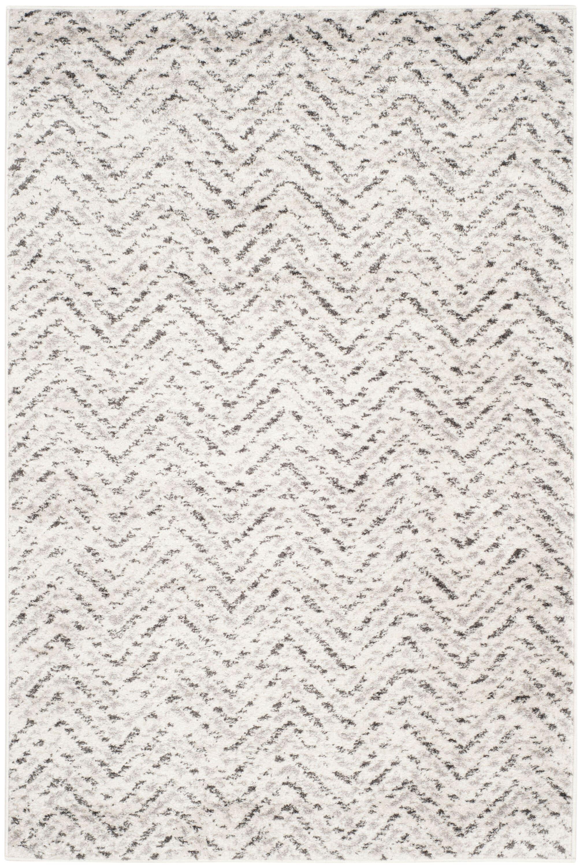Adirondack ADR104 Power Loomed Area Rug - Ivory/Charcoal - 4'x6' - Safavieh.
