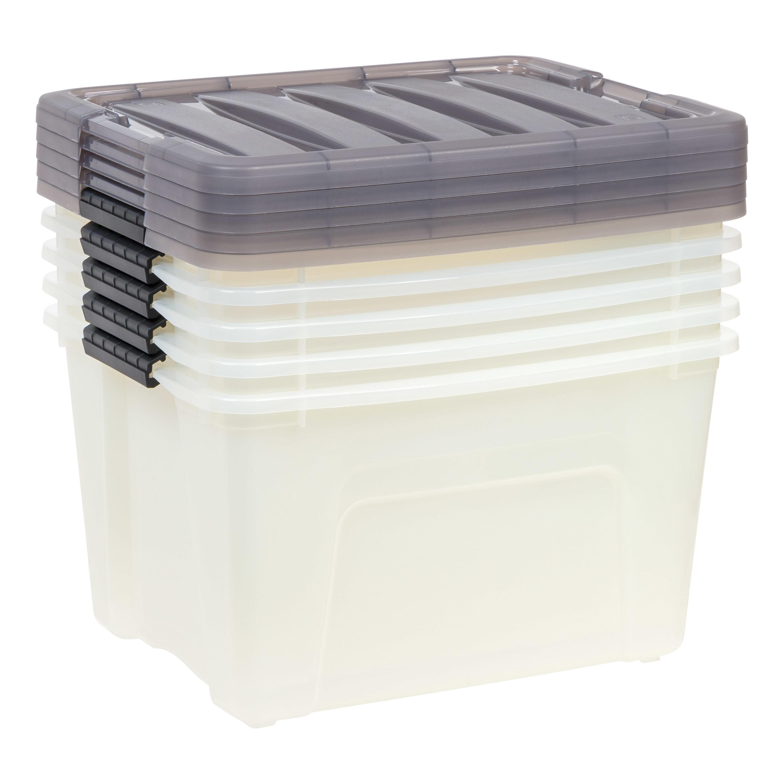 IRIS USA, Inc. Plastic Storage Box with Latching Lid in Clear