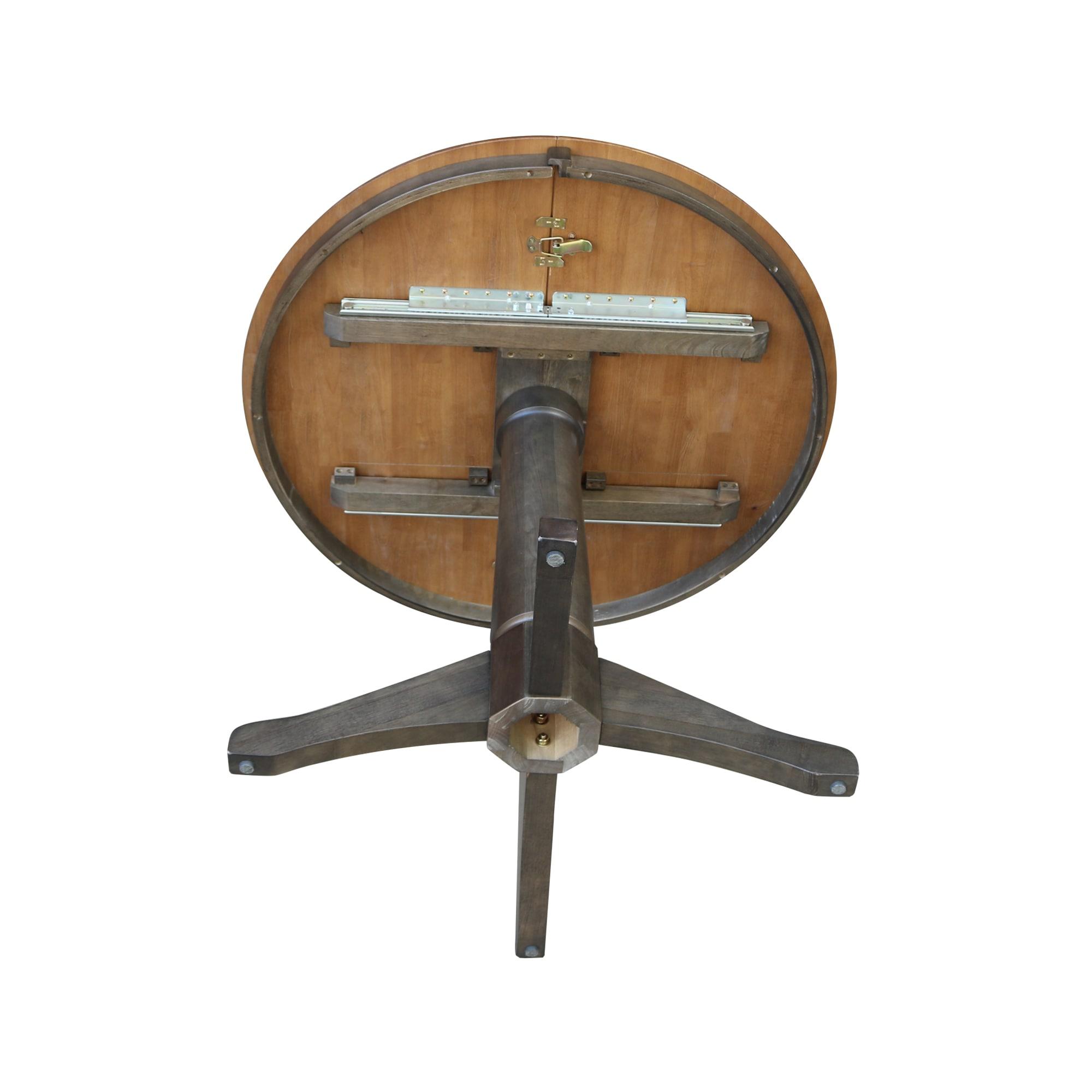 International Concepts 36" round top ped table with 12" leaf - 30.1"h - dining height