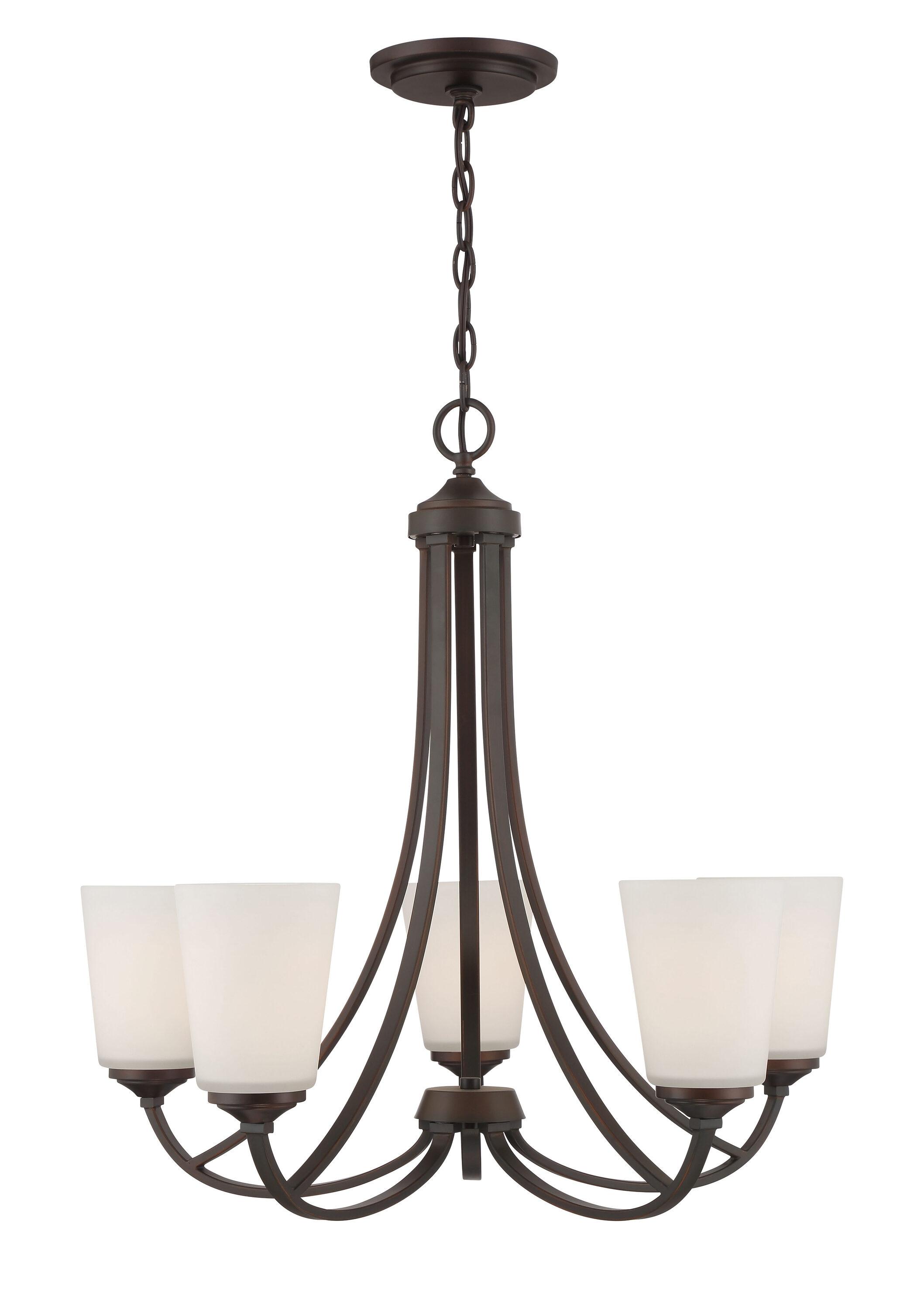 Minka Lavery 4965-284 Overland Park 5 Light Chandelier in Vintage Bronze