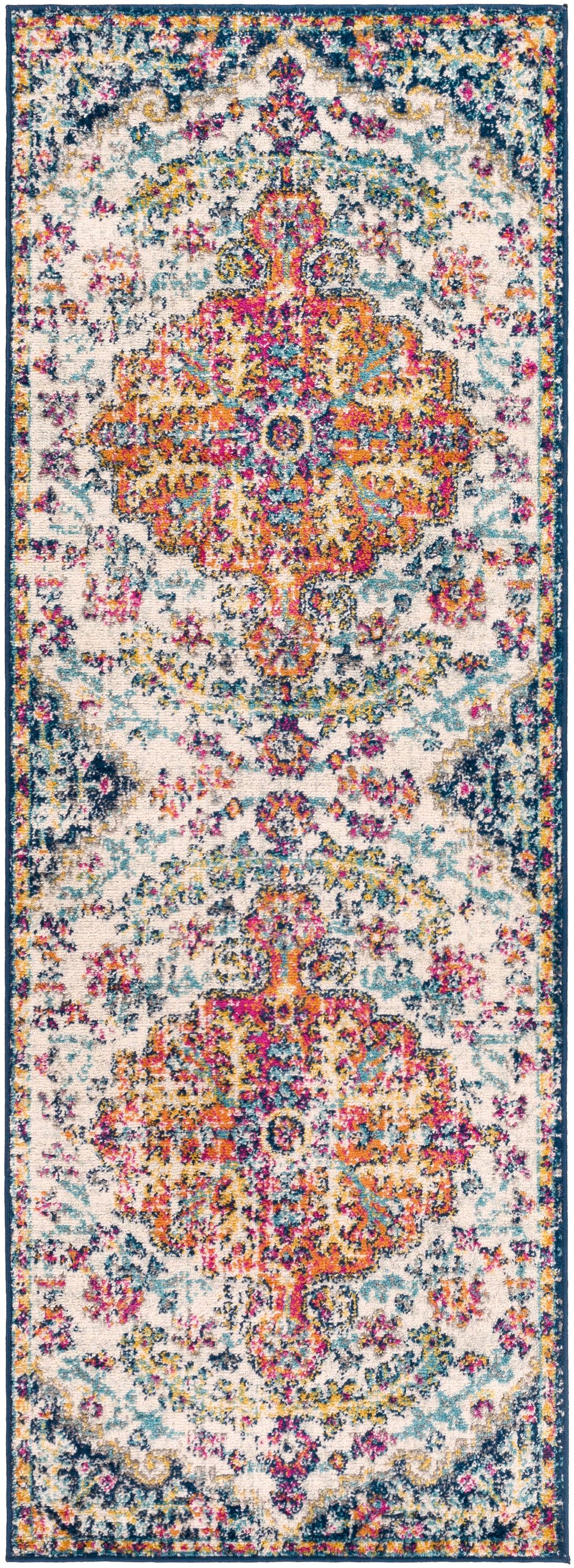 2'7"x12' Abby Traditional Rugs Aqua - Artistic Weavers: Medium Pile, Fade & Stain-Resistant, Polypropylene, Runner