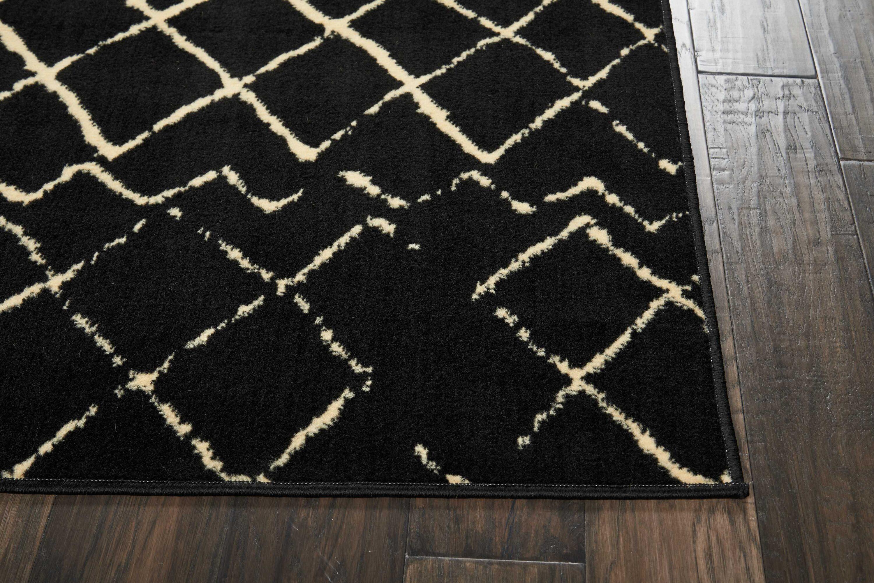 Nourison Grafix Black Area Rug GRF04 7'10"X9'10"