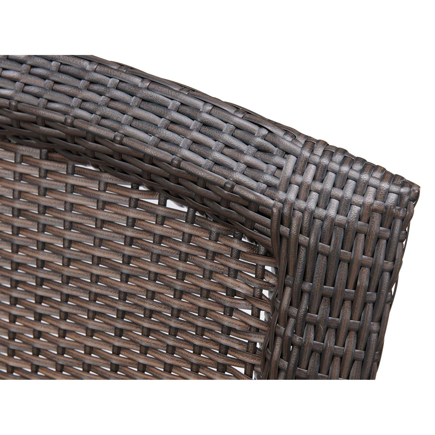 Hanover Strathmere 4-Piece Wicker and Steel Outdoor Conversation Set, Cilantro Green