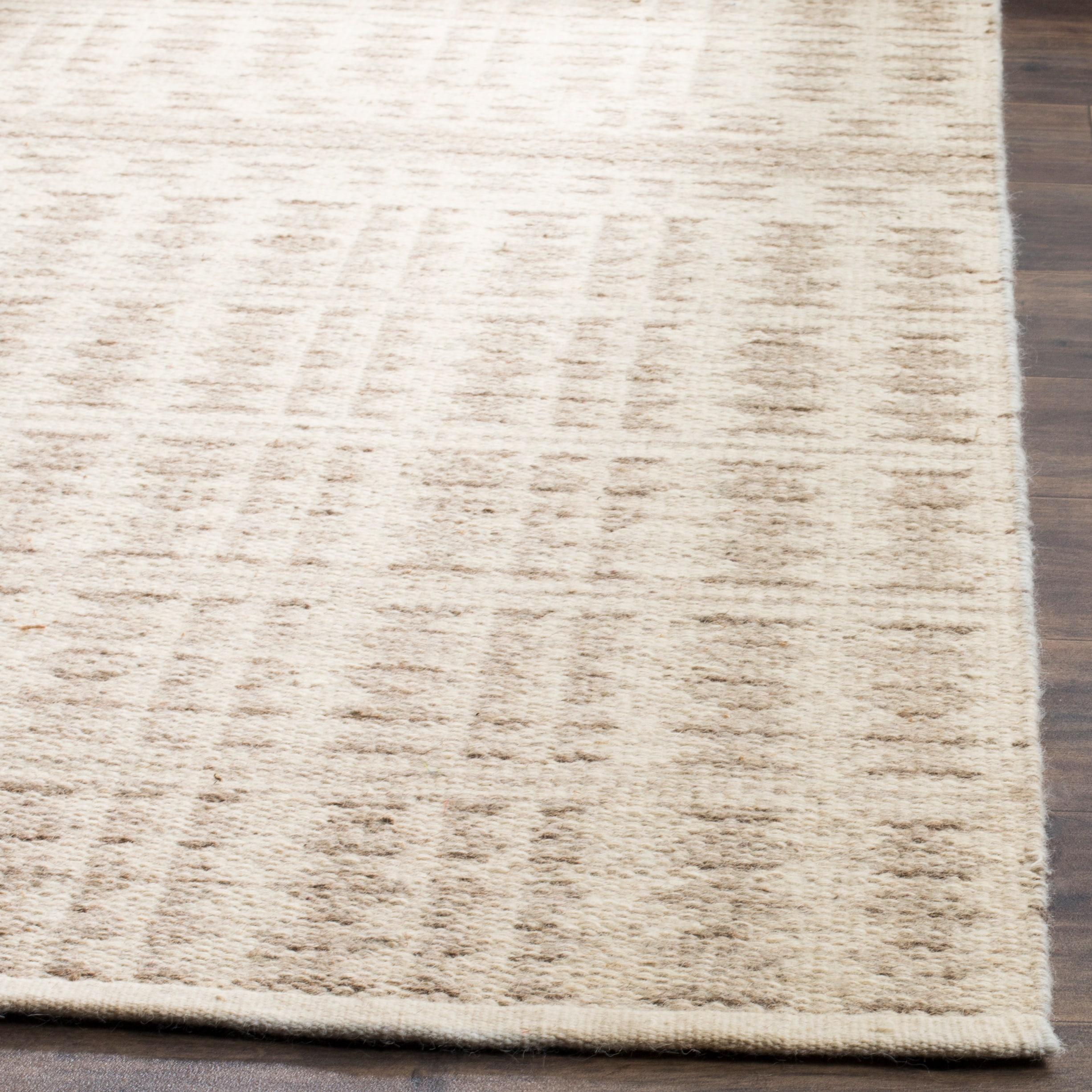 Kilim KLM350 Hand Woven Area Rug - Ivory/Light Grey - 5'x8' - Safavieh