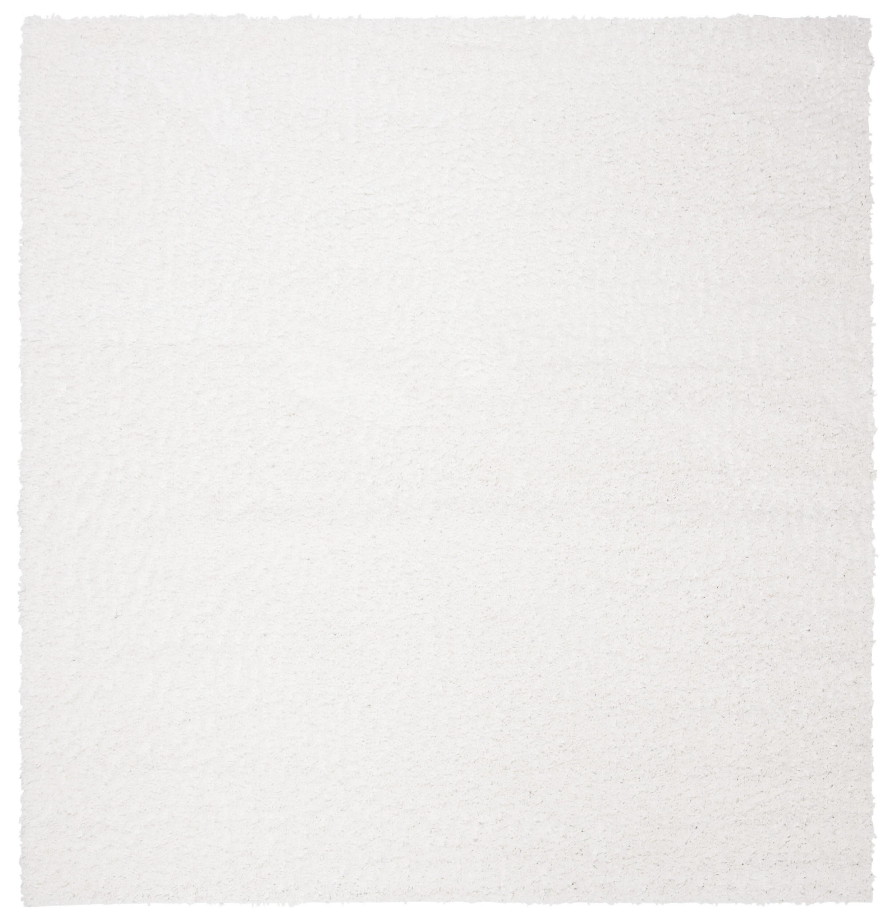 August Shag 900 AUG900 Power Loomed Indoor Area Rug - White - 5'3"x5'3" - Safavieh