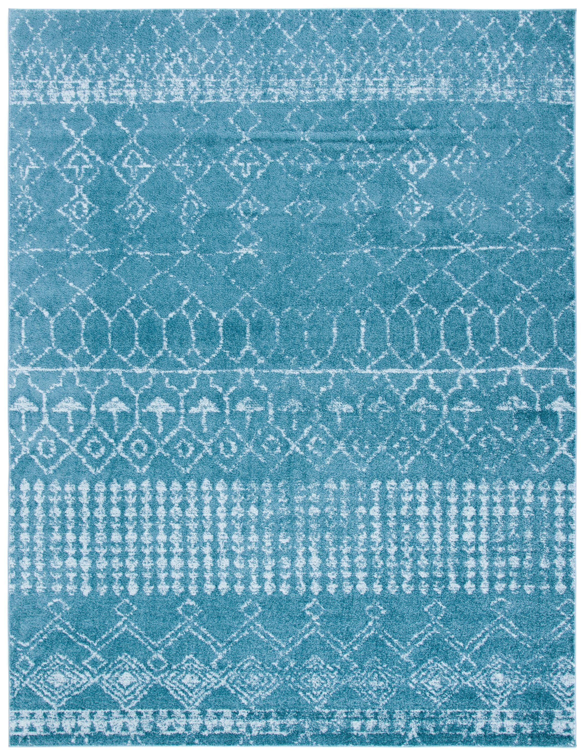 Tulum TUL229 Power Loomed Area Rug - Turquoise/Blue - 8'x10' - Safavieh.