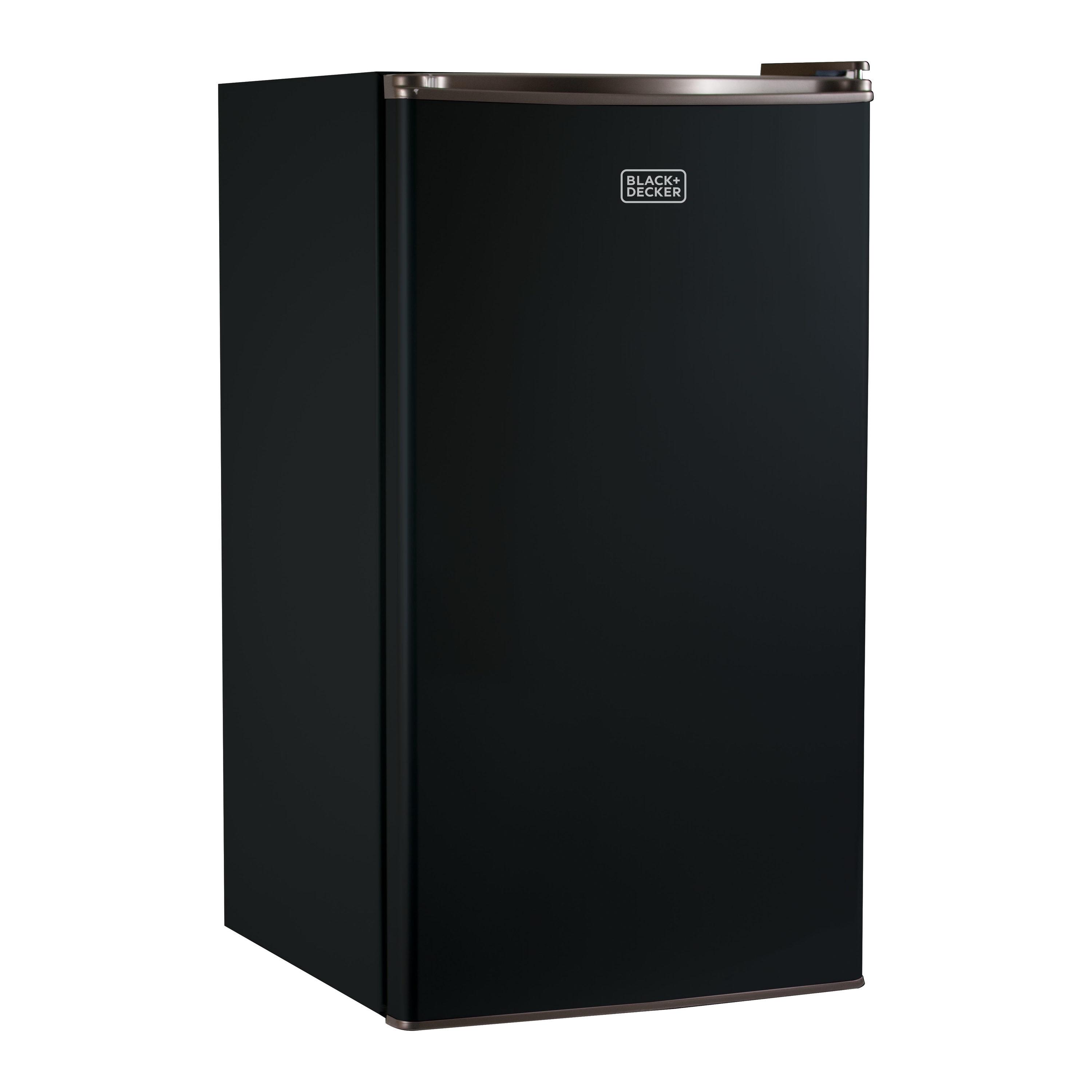 BLACK+DECKER Compact Refrigerator 3.2 Cu. Ft. with True Freezer, Black