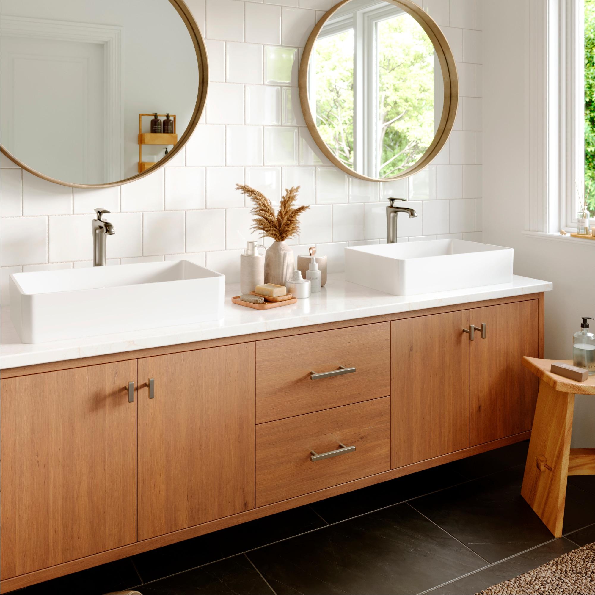 Karran Woodburn Single Handle Single Hole Vessel Bathroom Faucet With Matching Pop-up Drain