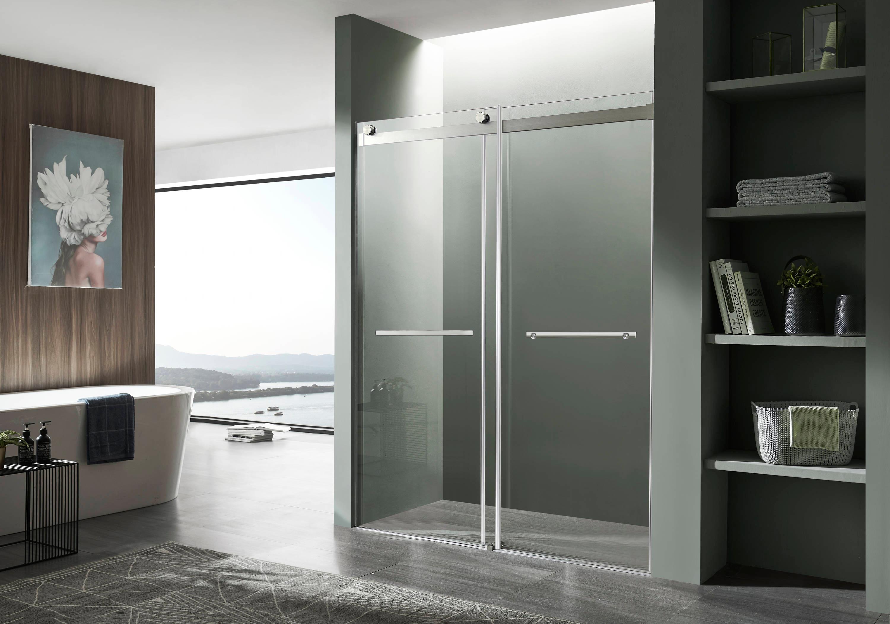 Kahn 60" W x 76" H Double Sliding Frameless Shower Door