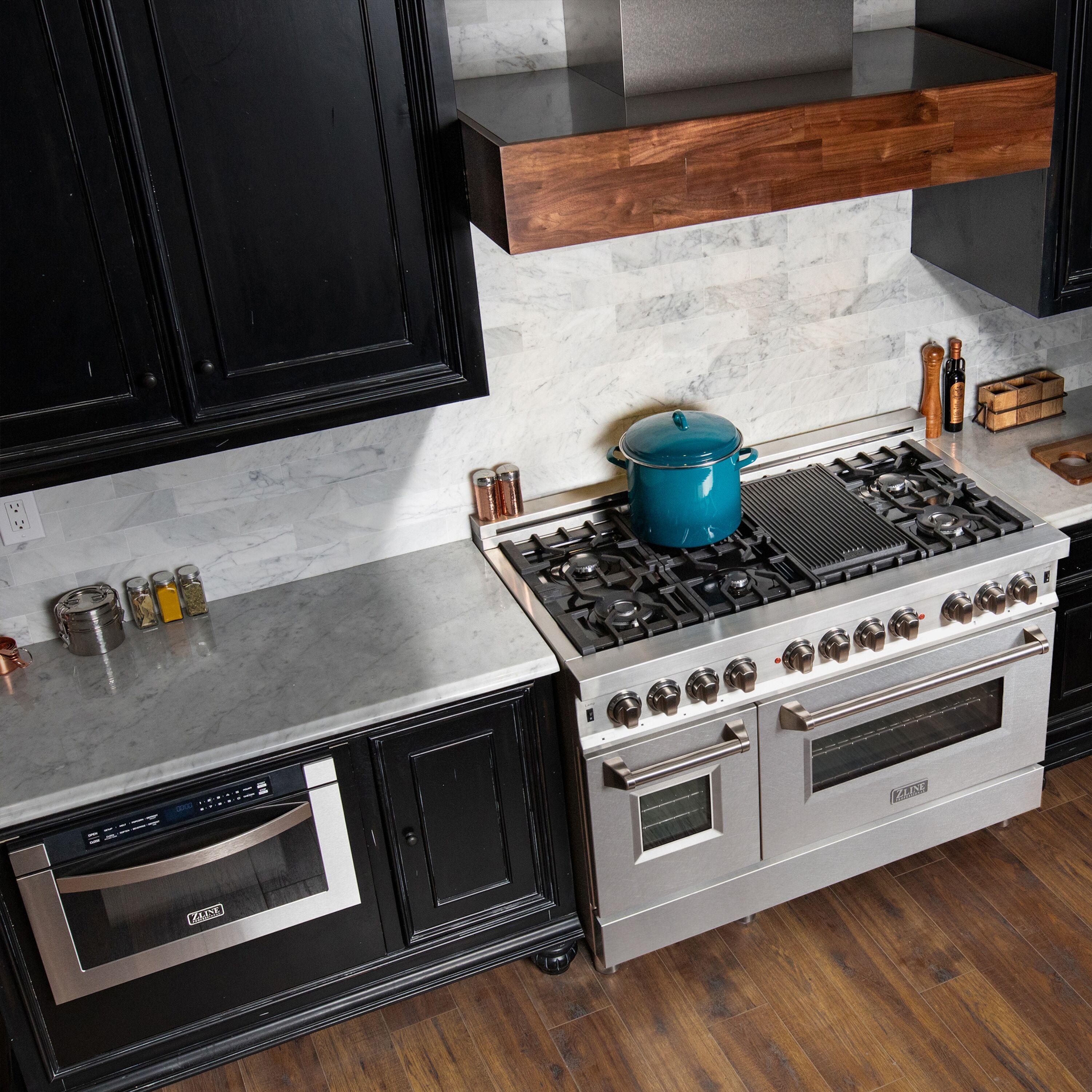ZLINE 48 in. Legacy Dual Fuel Range w/ 7 Burner Cooktop & 2 Ovens w/ Doors