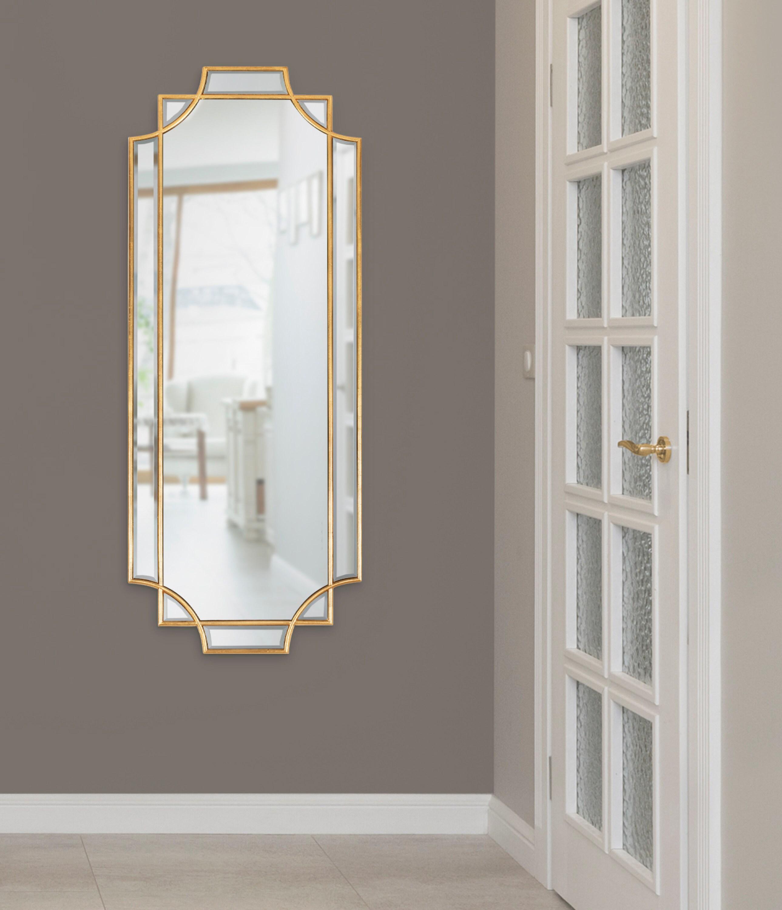 16" x 42" Minuette Full Length Wall Mirror Gold - Kate & Laurel All Things Decor: Modern Style, MDF Frame, No Assembly Required