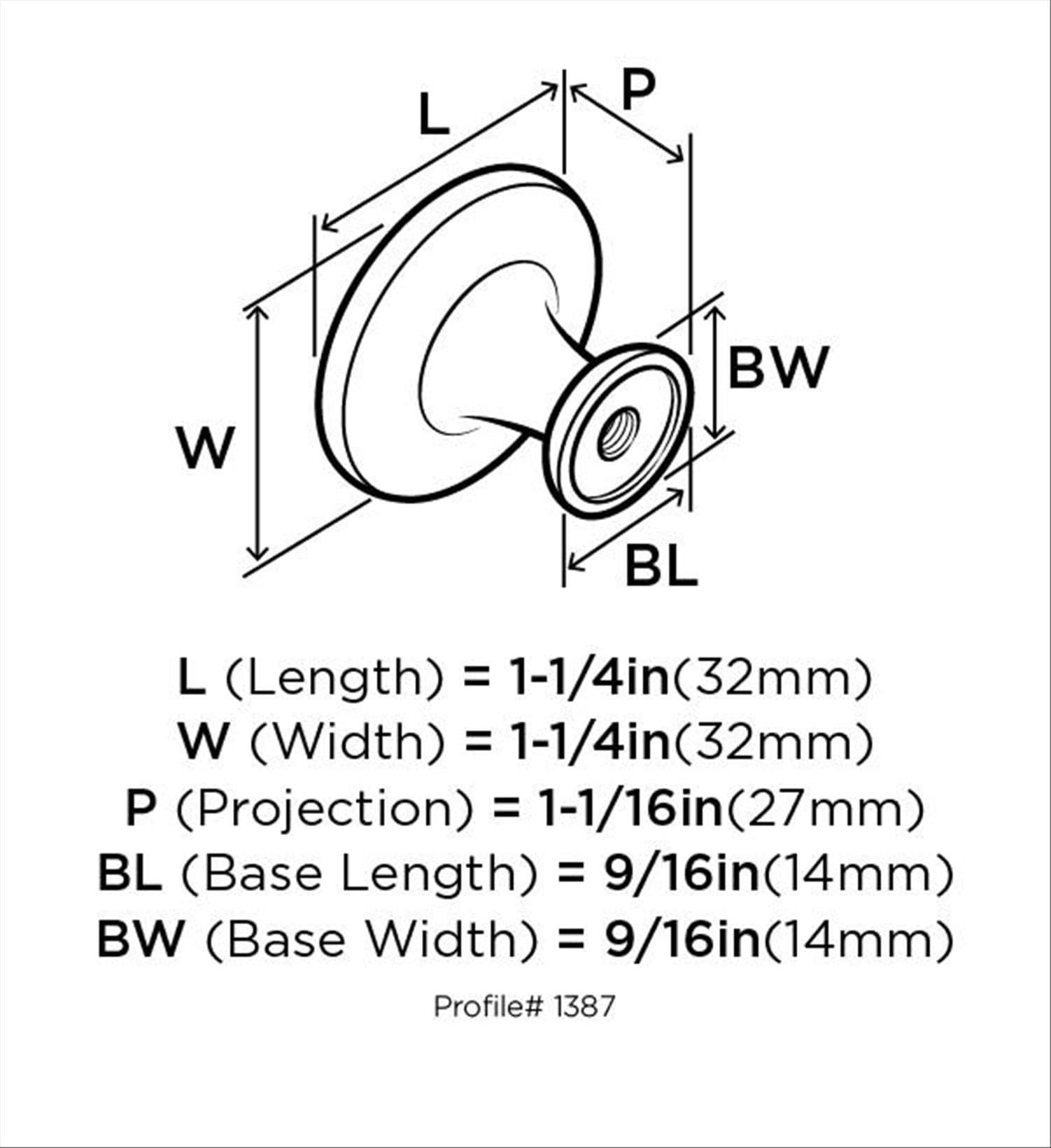 Satin Nickel Round Cabinet Knob with Mounting Hardware