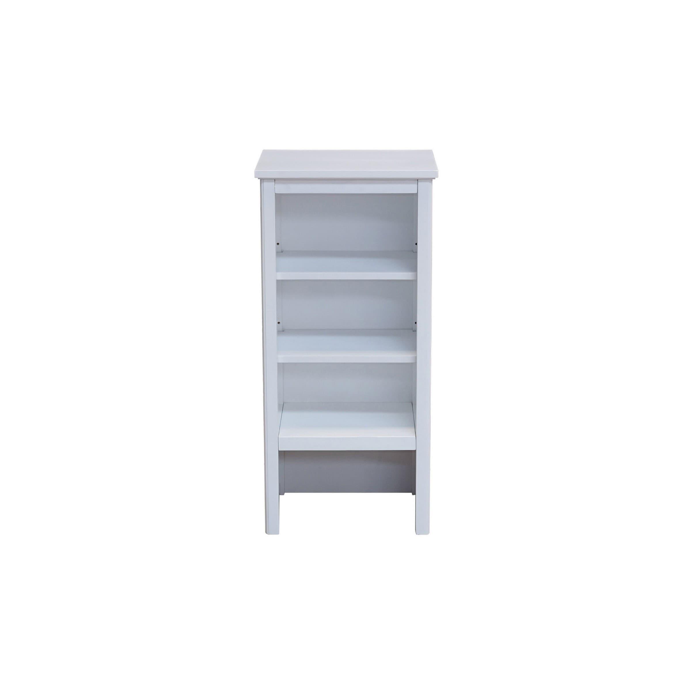 Alaterre Furniture Dorset Bathroom Storage Tower with Open Upper Shelves, Lower Cabinet and Drawer: Hardwood Linen Tower