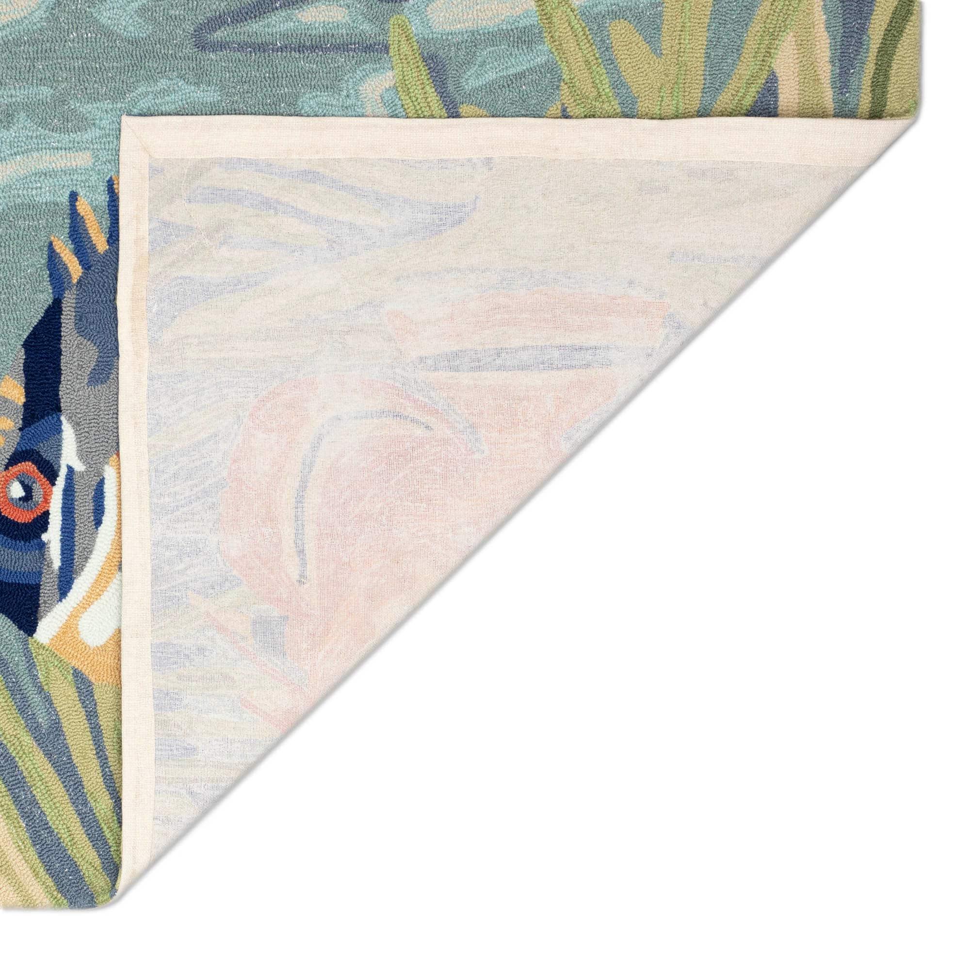Liora Manne Ravella Tropical Fish Indoor/Outdoor Rug Ocean 8'3" x 11'6"