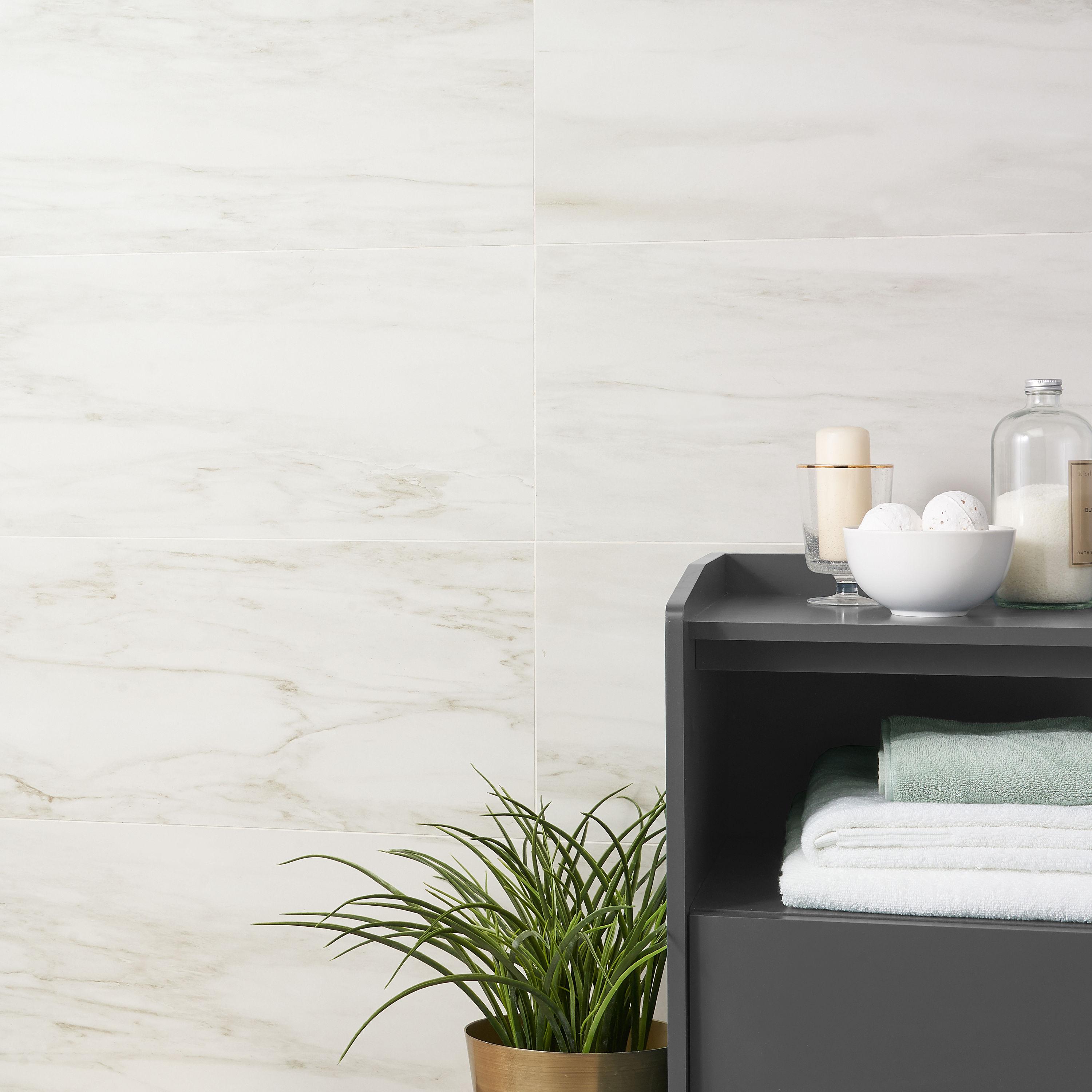 Bond Tile Saroshi 11.81 in. x 23.62 in. Matte Marble Look Porcelain Floor and Wall Tile (9.68 Sq. Ft. / Case)
