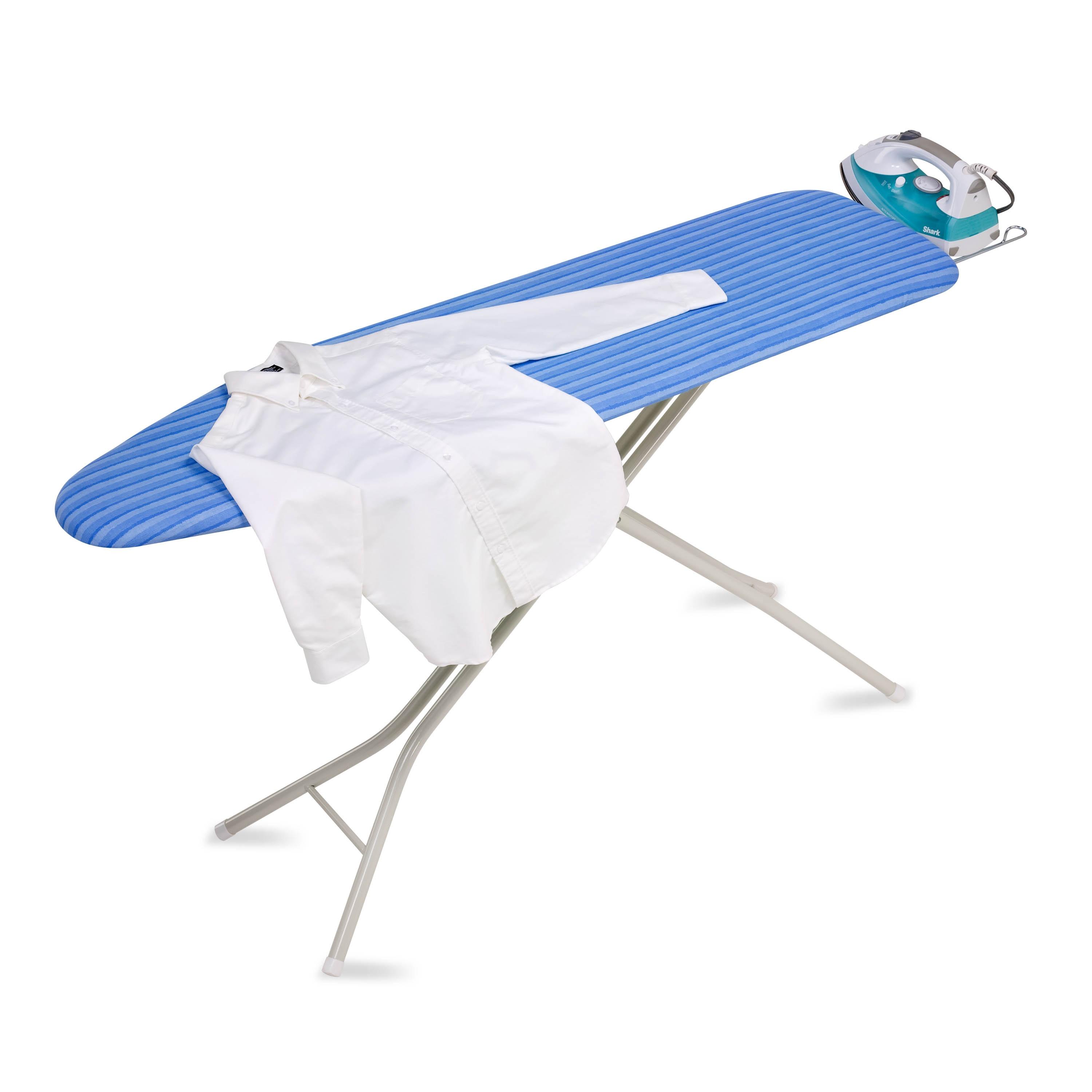 Honey-Can-Do Blue and Silver Ironing Board with Retractable Iron Rest