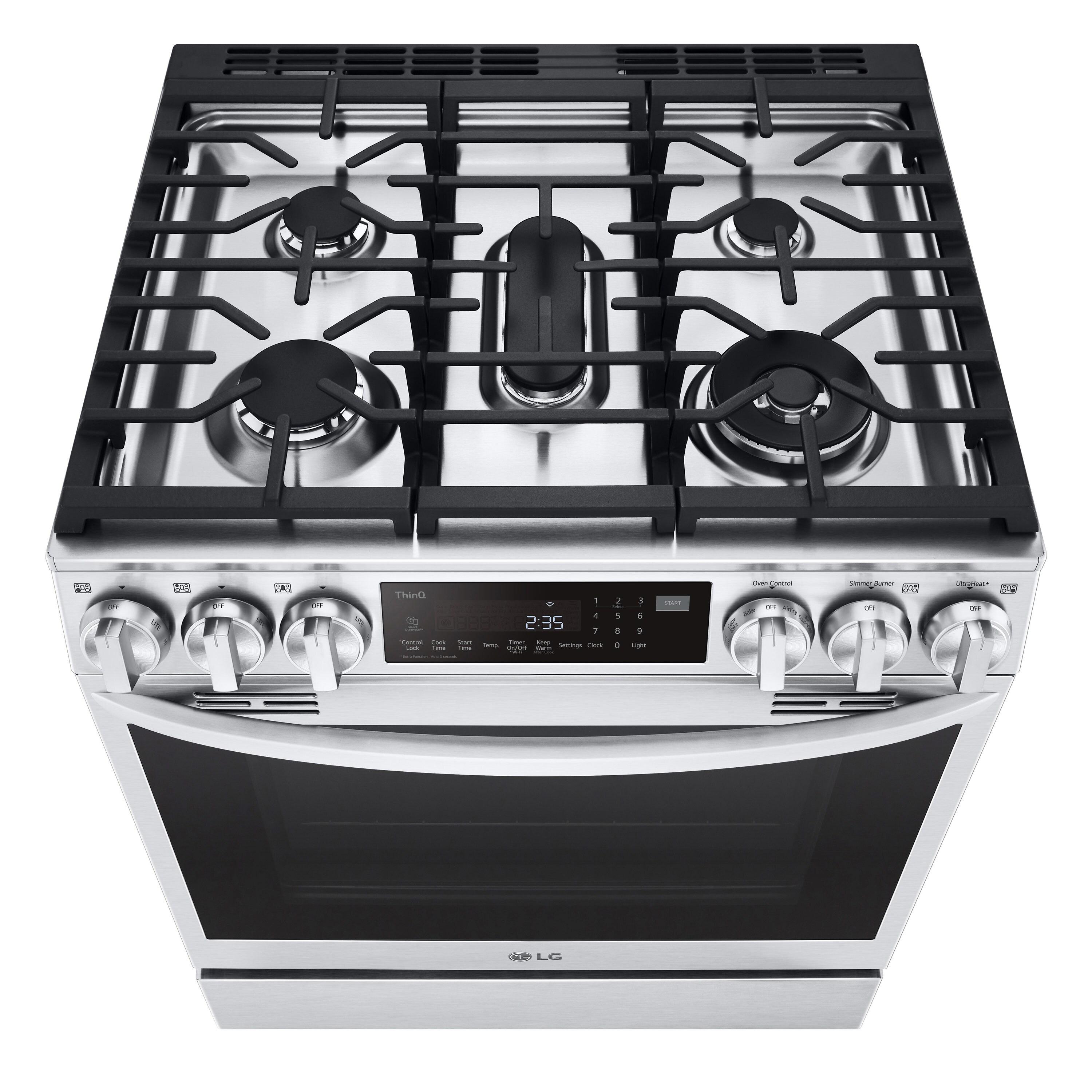 6.3 cu. ft. Smart wi-fi Enabled ProBake Convection InstaView Dual Fuel Slide-In Range with Air Fry, 30" Cabinet