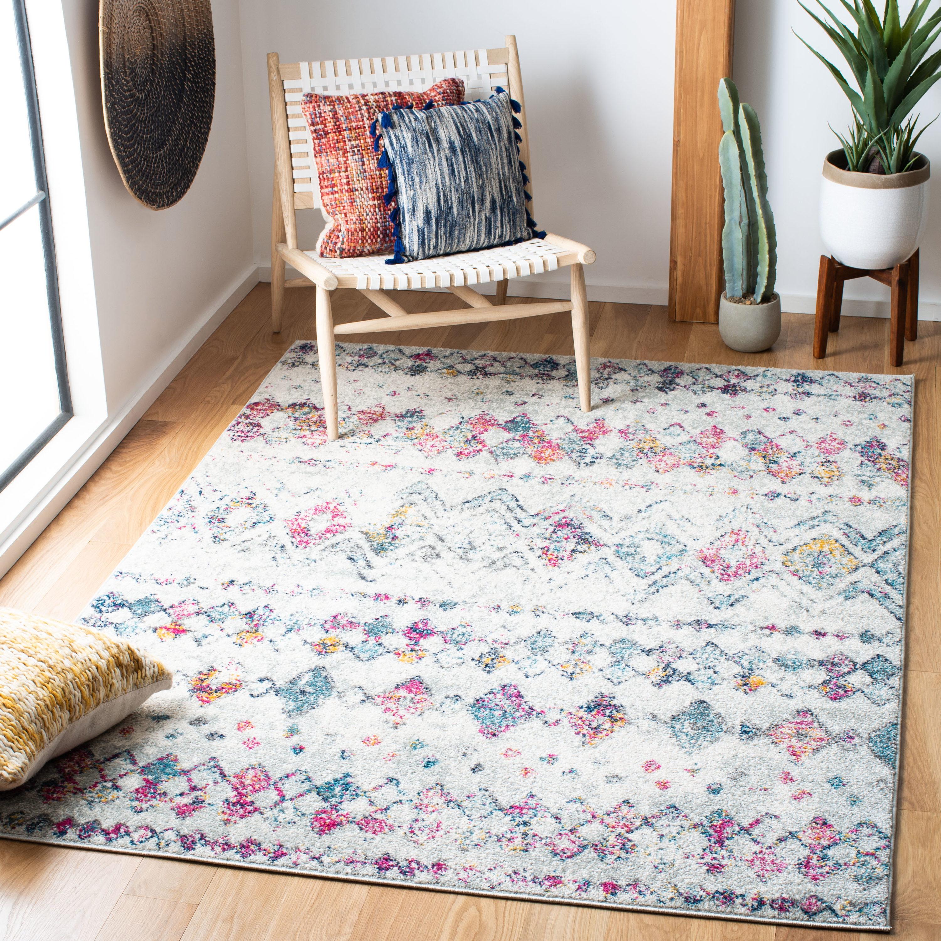 Madison 700 MAD798 Power Loomed Indoor Area Rug - Grey/Purple - 9'x12' - Safavieh