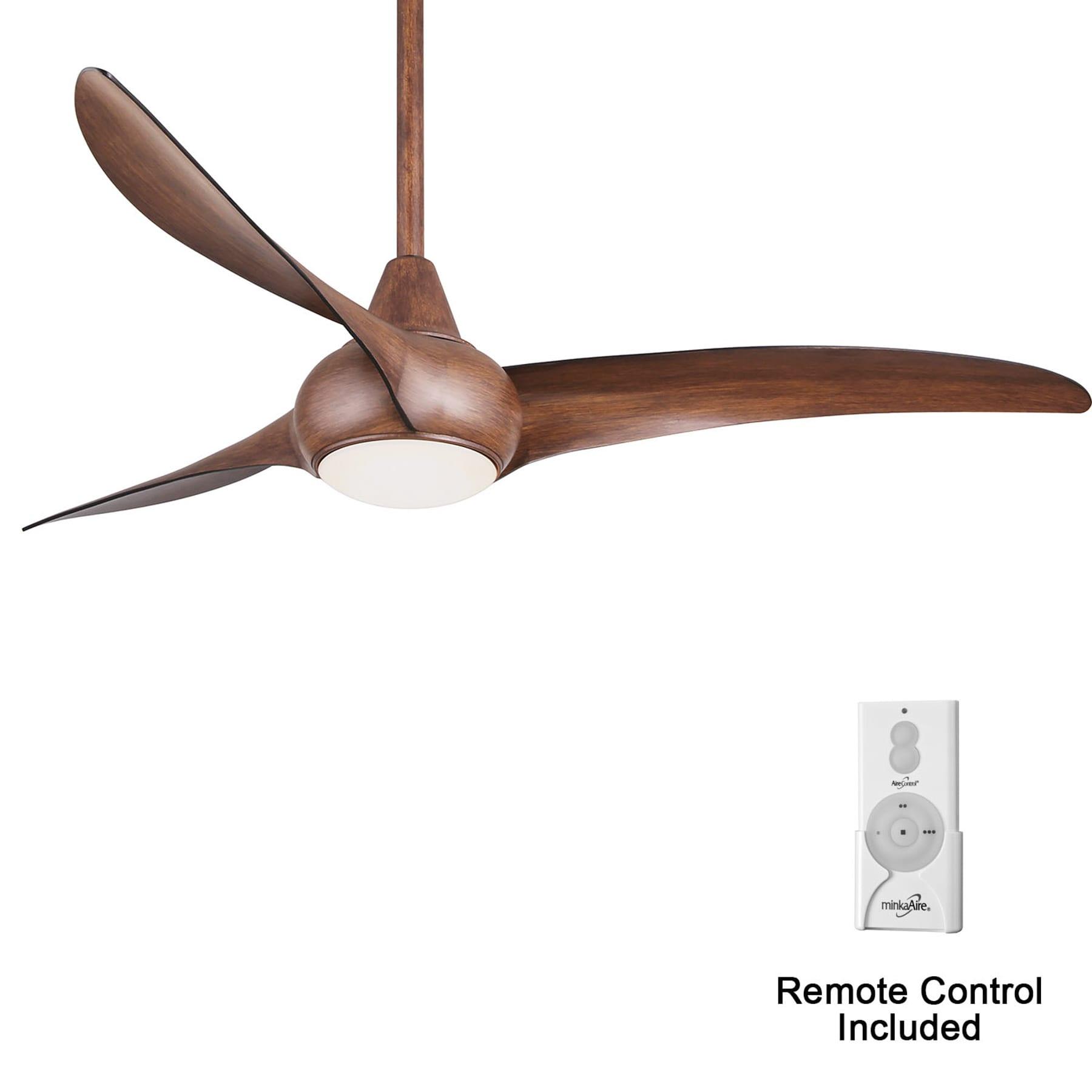 52" Wave 3 - Blade LED Propeller Ceiling Fan with Remote Control and Light Kit Included