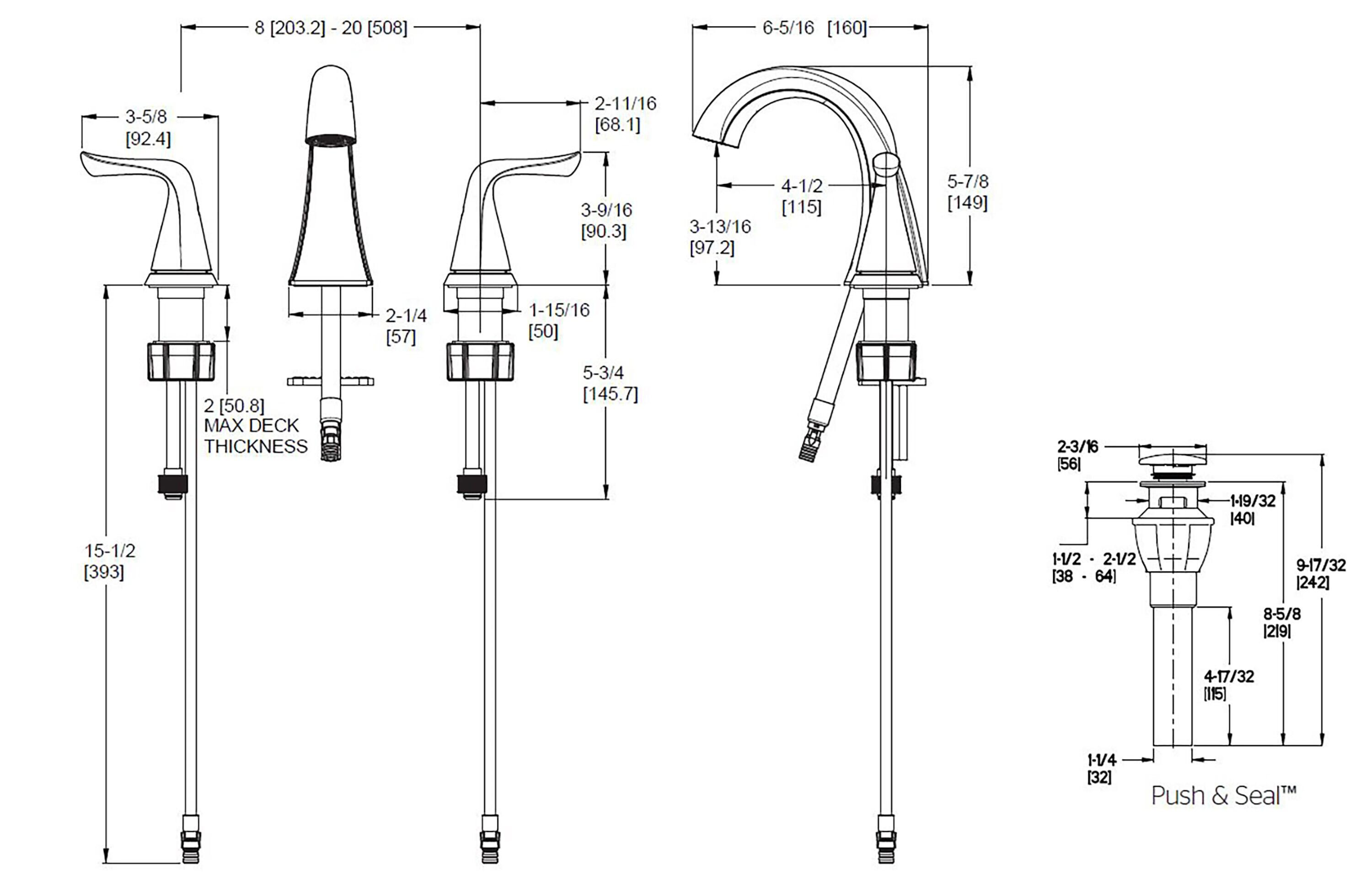 Willa Widespread Bathroom Faucet with Drain Assembly