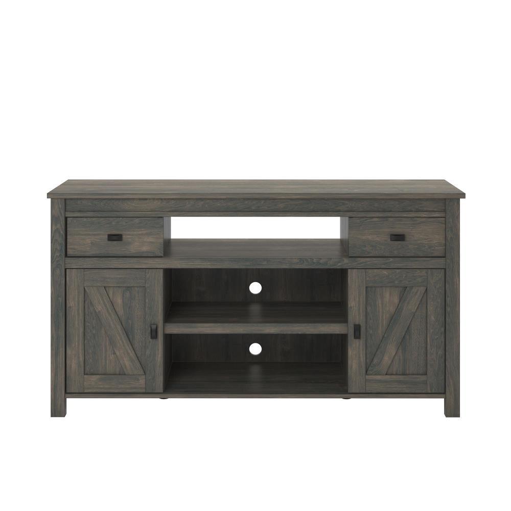 Farmington Gray Weathered Oak TV Stand with Cabinet for 60" TVs