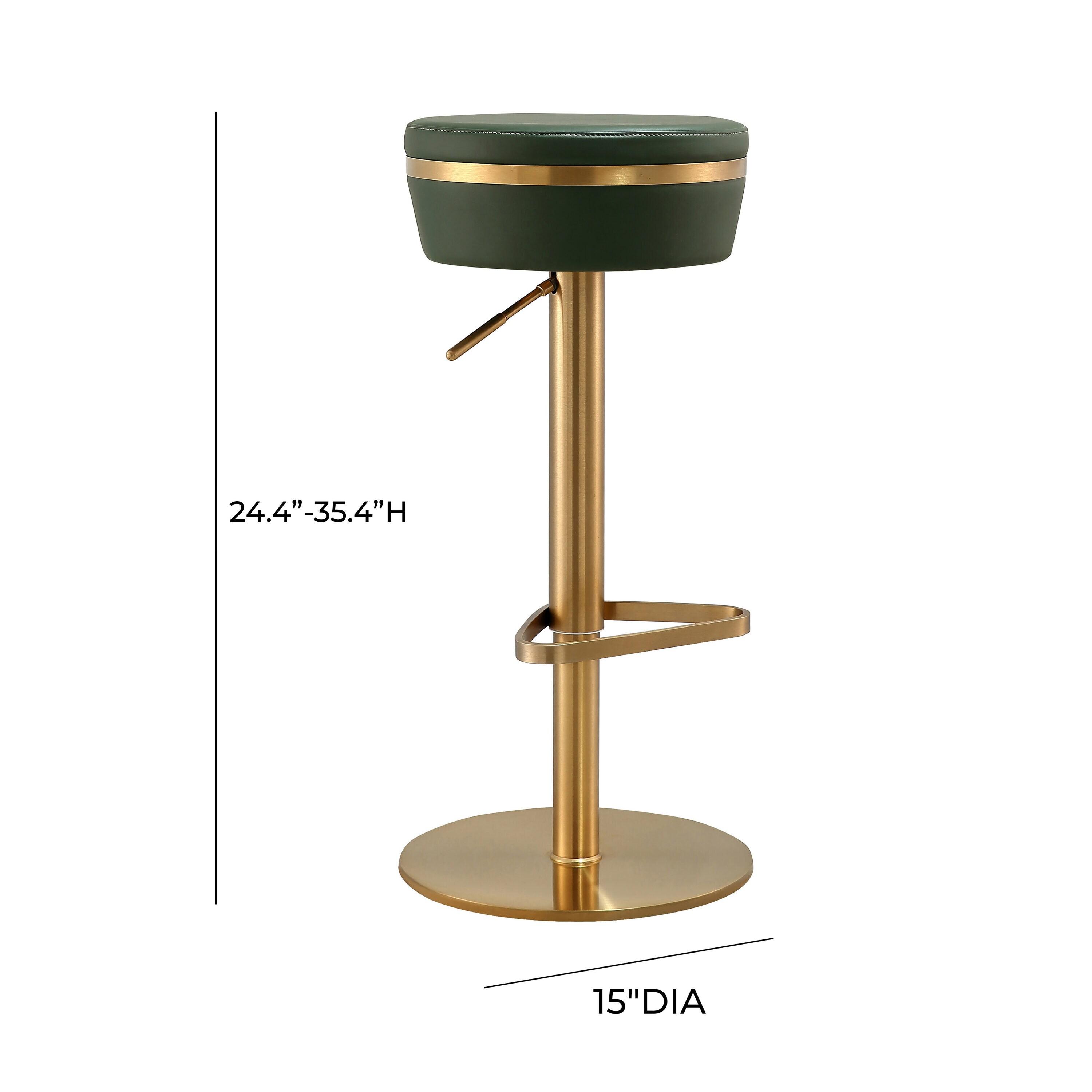Astro Performance Vegan Leather Adjustable Stool Green Adjustable