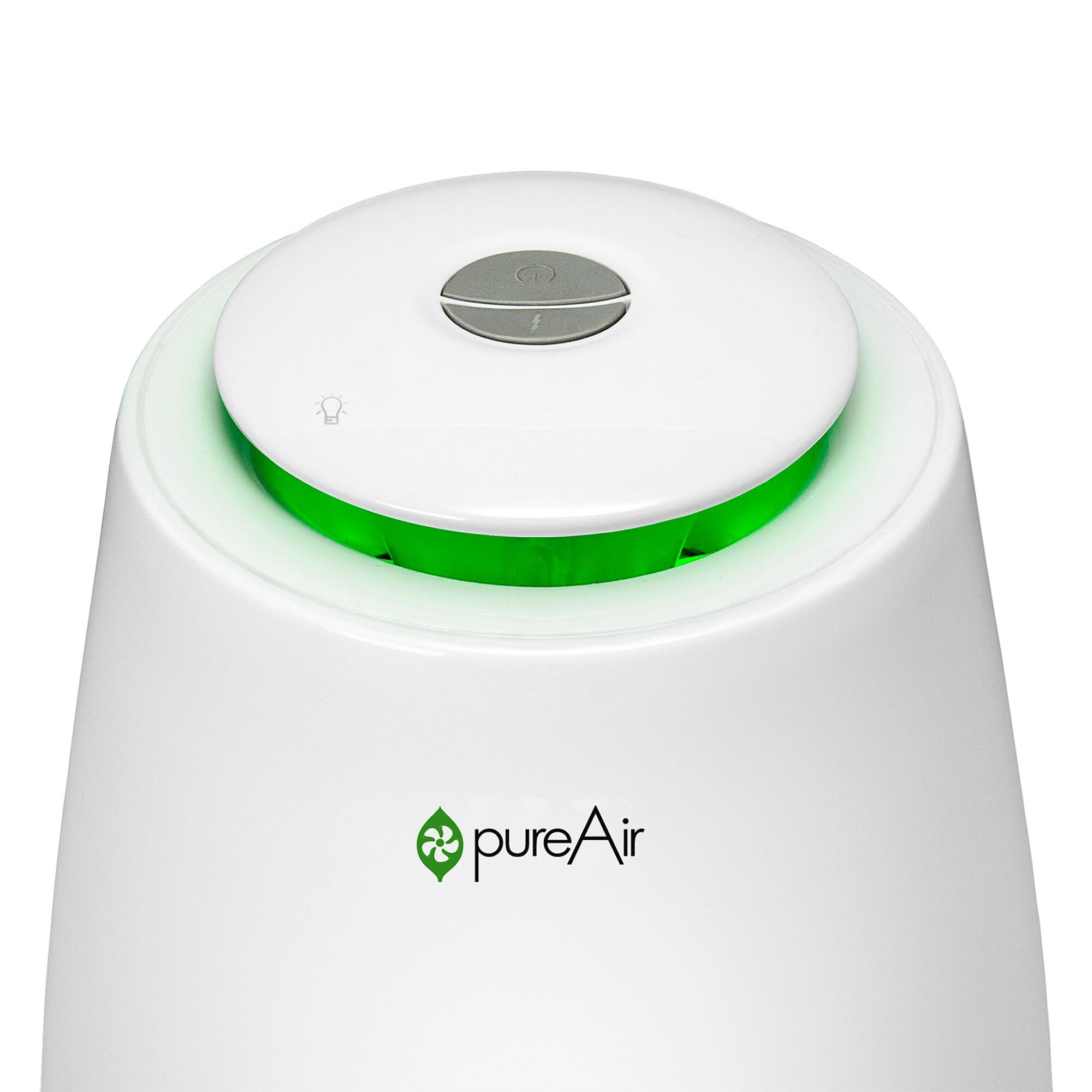 White Compact HEPA Air Purifier with Ionic Odor Absorbing