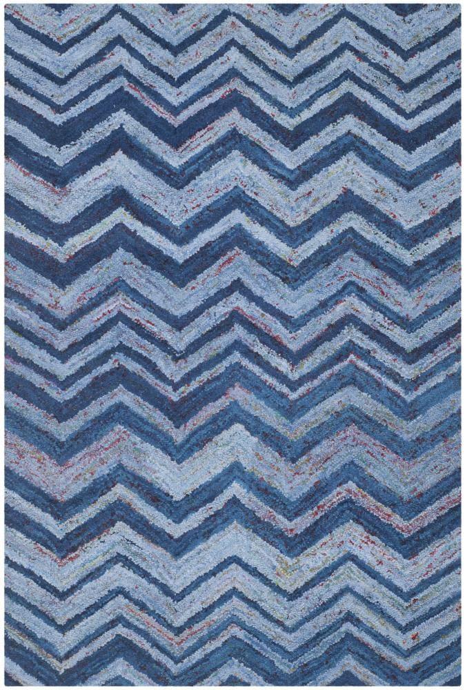 Nantucket NAN145 Hand Tufted Indoor Area Rug - Blue/Multi - 6'x9' - Safavieh.