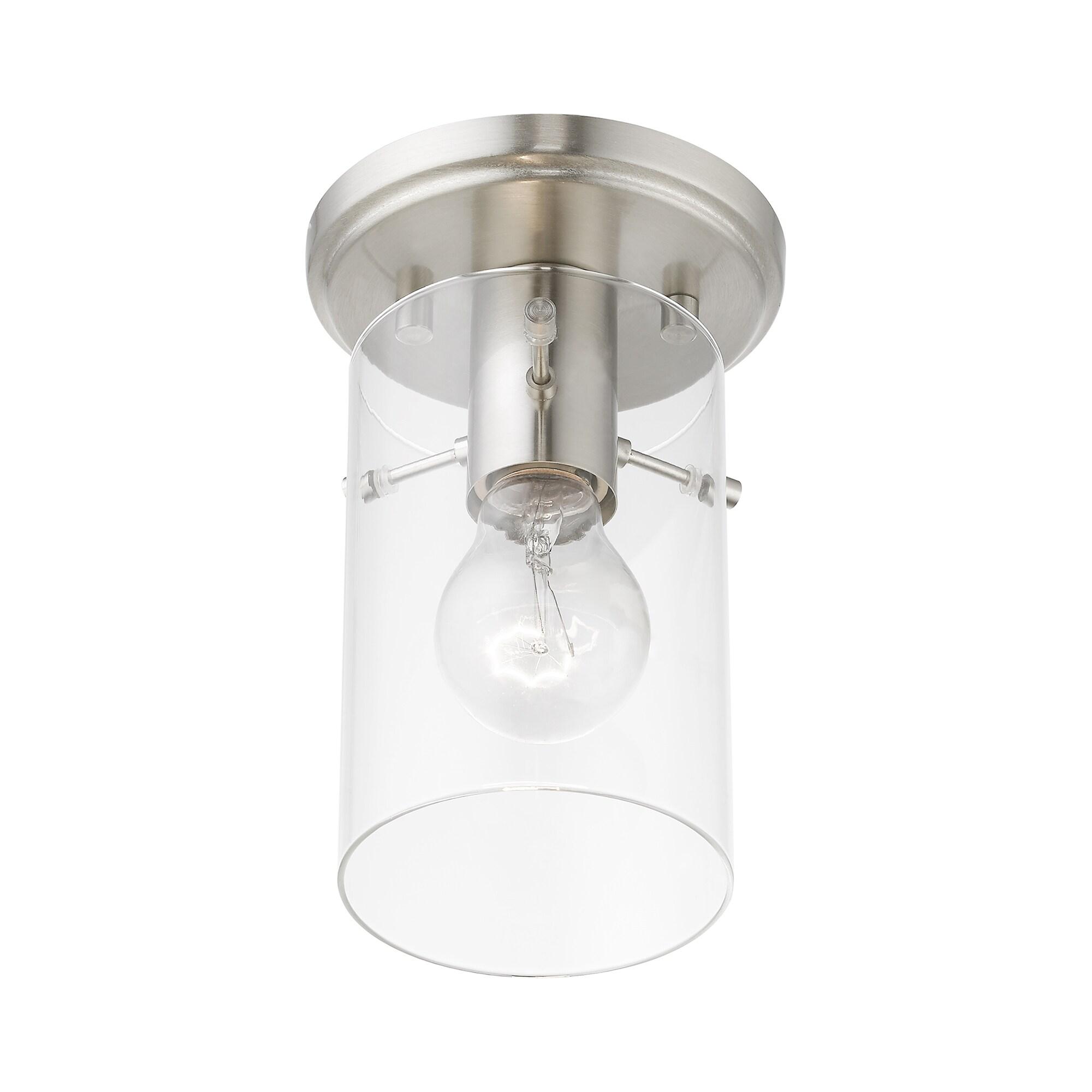 Livex Lighting Munich 1 - Light Flush Mount in  Brushed Nickel