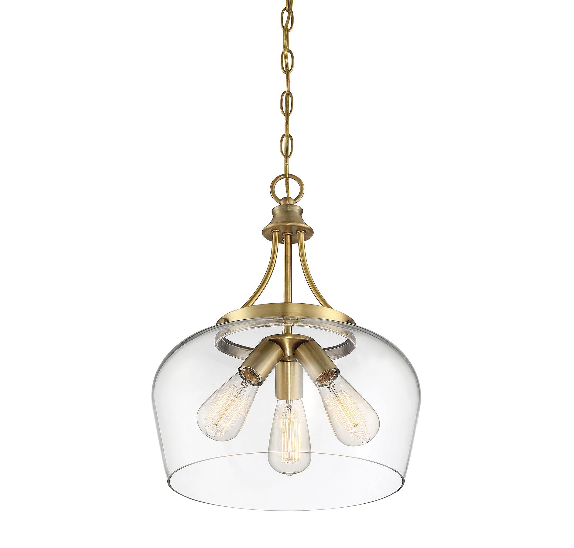 Savoy House Octave 3 - Light Pendant in  Warm Brass