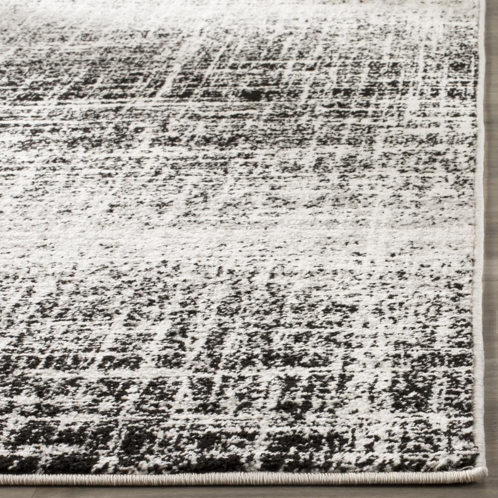Adirondack ADR116 Machine Made Indoor Area Rug - Ivory/Black - 4'x4' - Safavieh