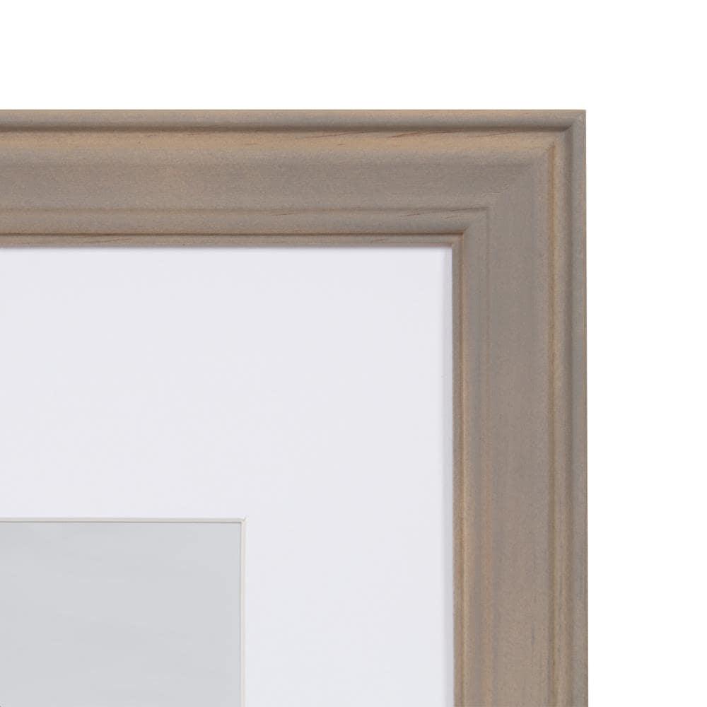10pc Bordeaux Frame Box Set White/Black/Natural Wood - Kate & Laurel All Things Decor: Wall Display, Multi-Size, Modern Decor