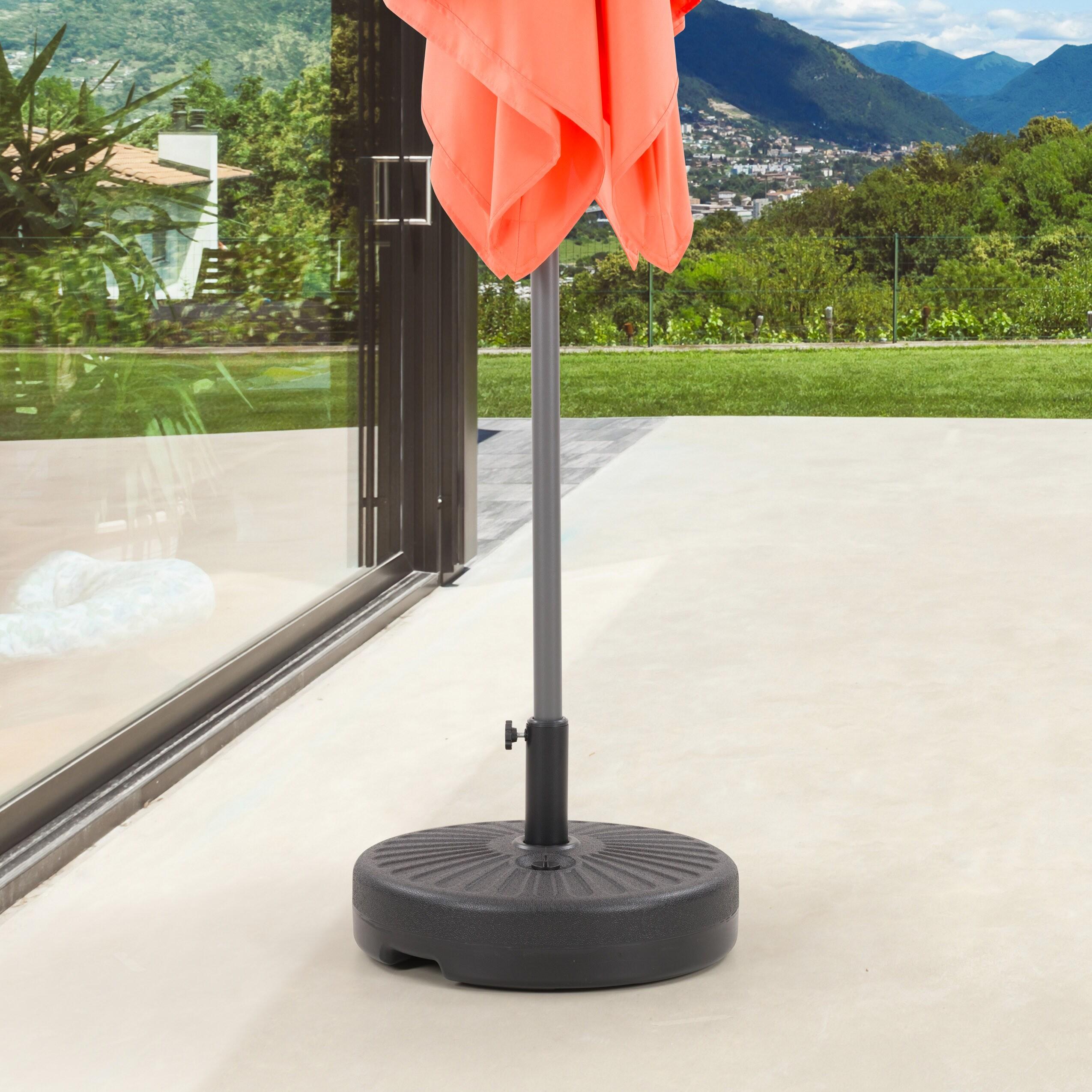 48.9lbs Umbrella Base with Steel-Lined Attachment Piece Gray - CorLiving