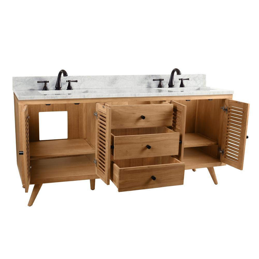 Harper 73" W x 22" D x 35" H Double Bathroom Vanity Set