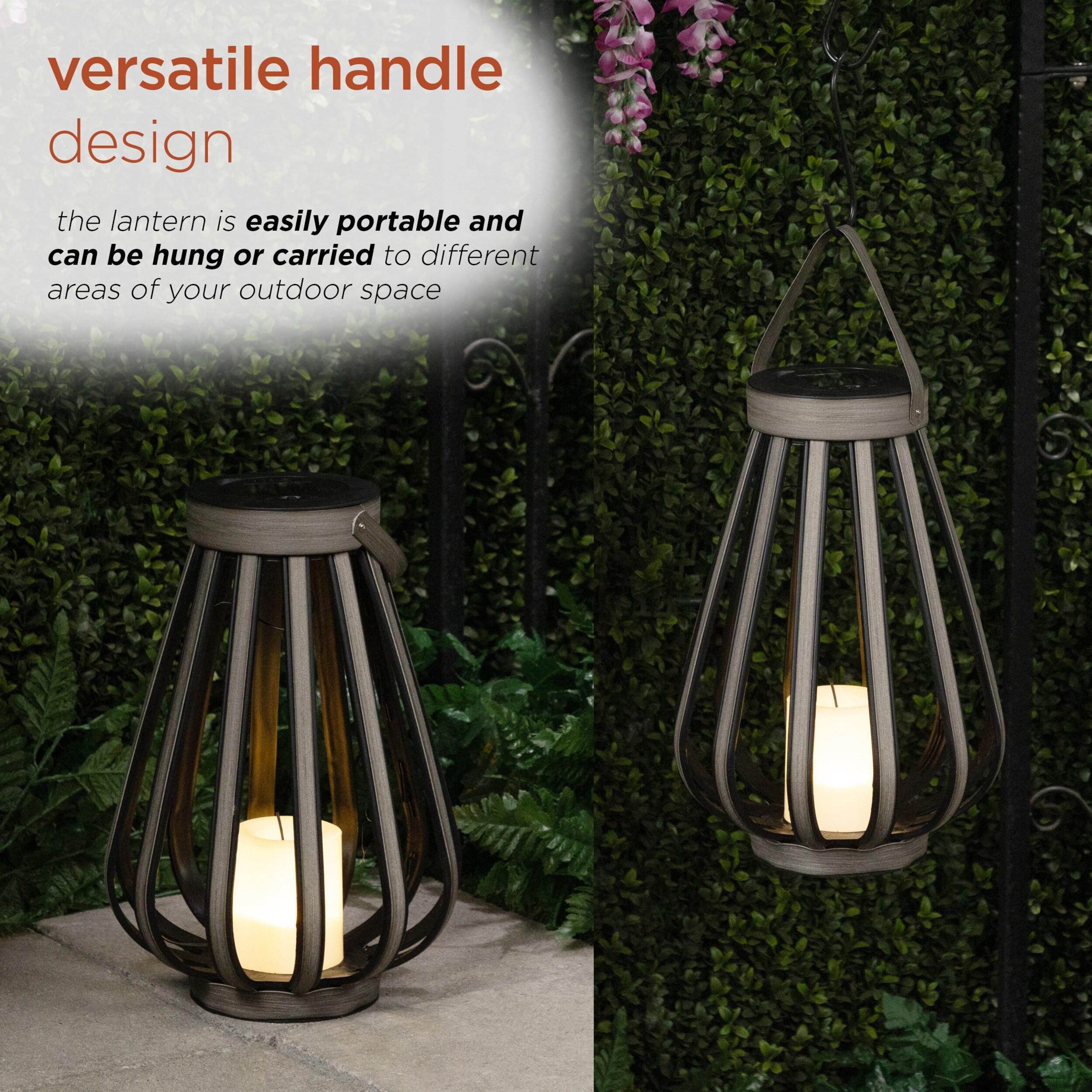 Alpine Solar Decorative Plastic Lantern w/ LED Light