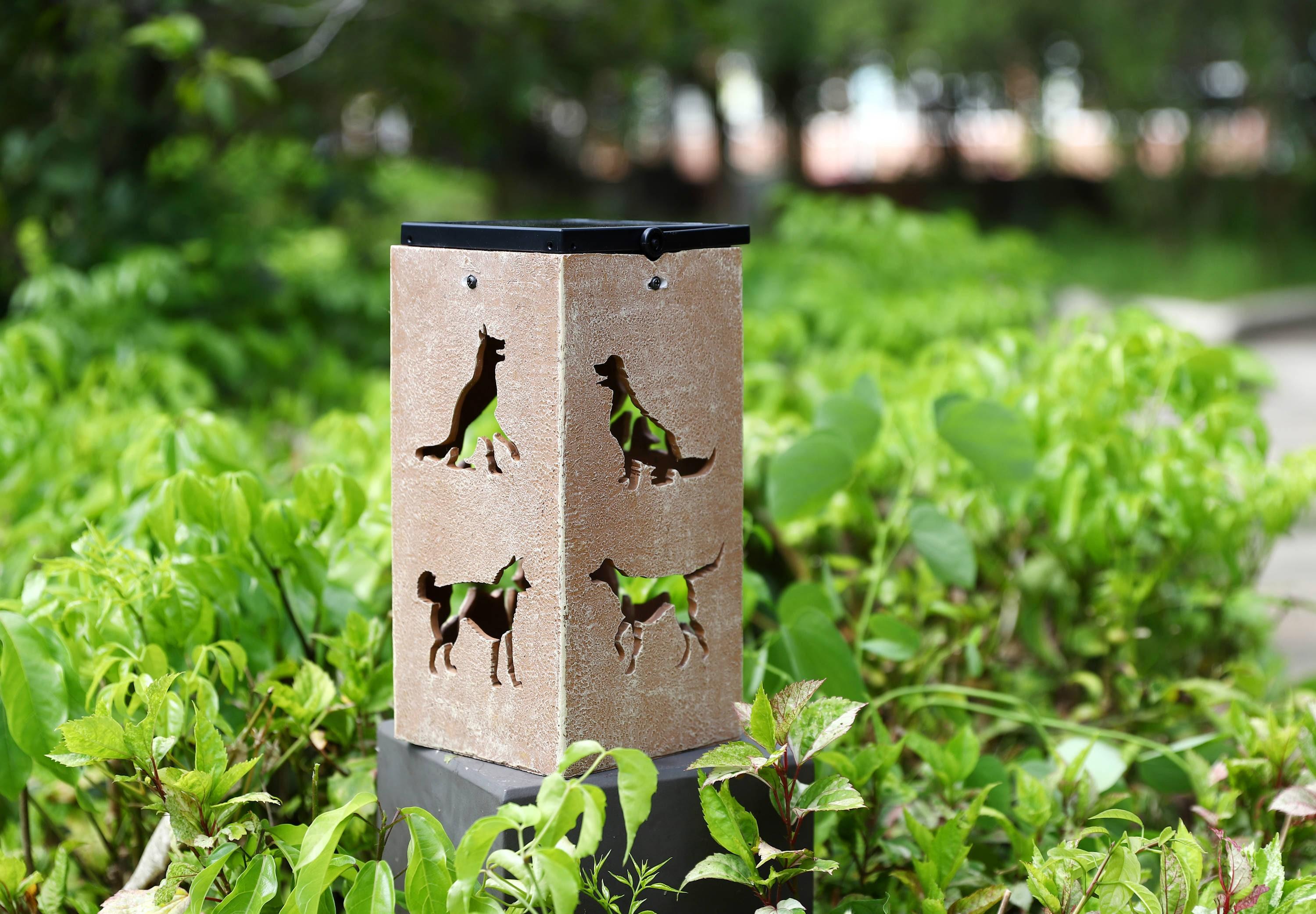 Techko Solar Themed Silhouette Indoor/Outdoor Garden Décor Lantern